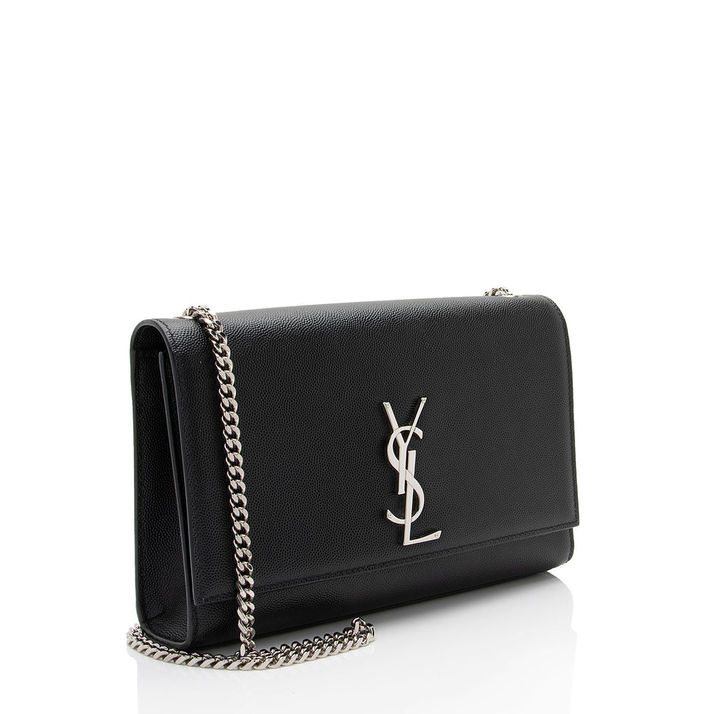 Saint Laurent Grain de Poudre Monogram Kate Medium Shoulder Bag