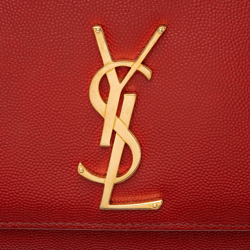 Saint Laurent Grain de Poudre Monogram Kate Medium Shoulder Bag