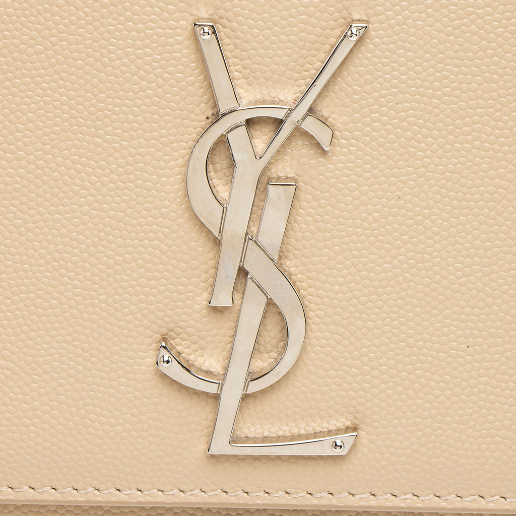 Saint Laurent Grain de Poudre Monogram Kate Medium Shoulder Bag