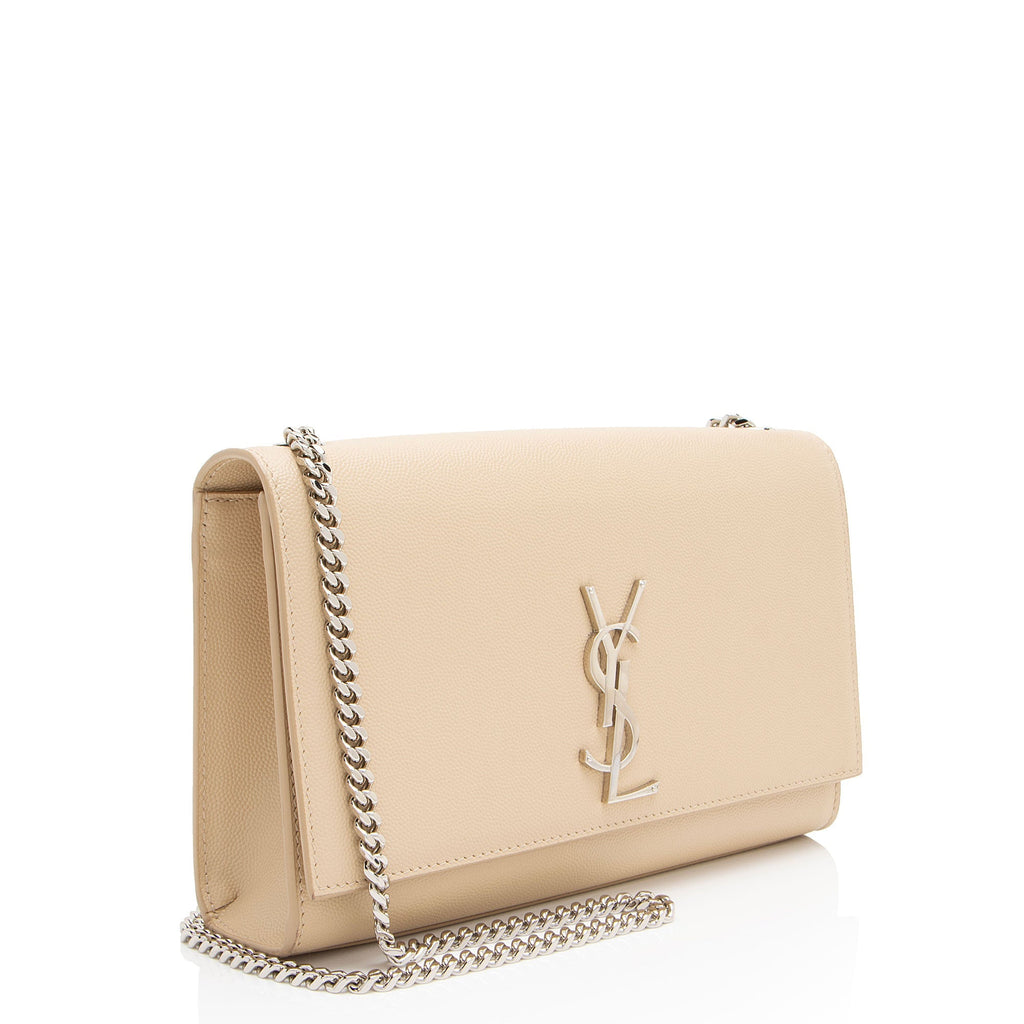 Saint Laurent Grain de Poudre Monogram Kate Medium Shoulder Bag