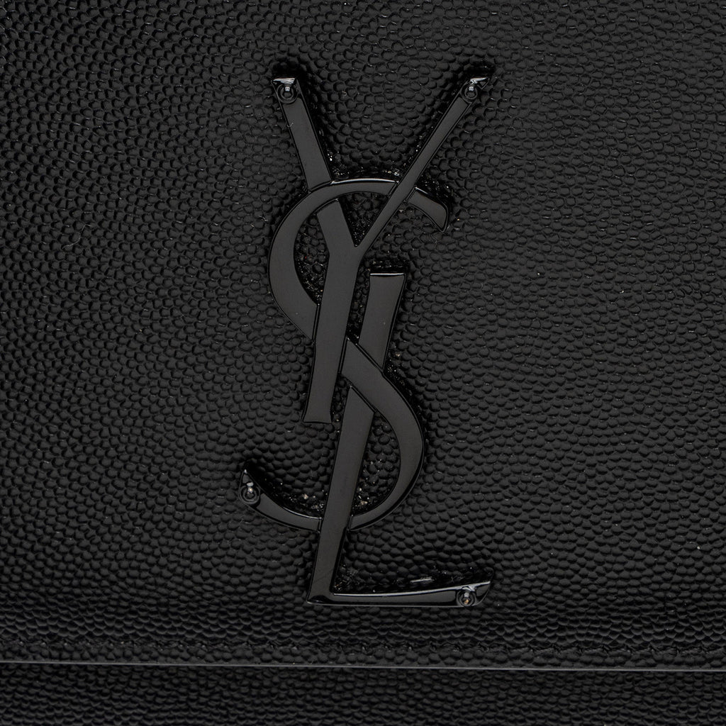 Saint Laurent Grain de Poudre Monogram Kate Medium Shoulder Bag