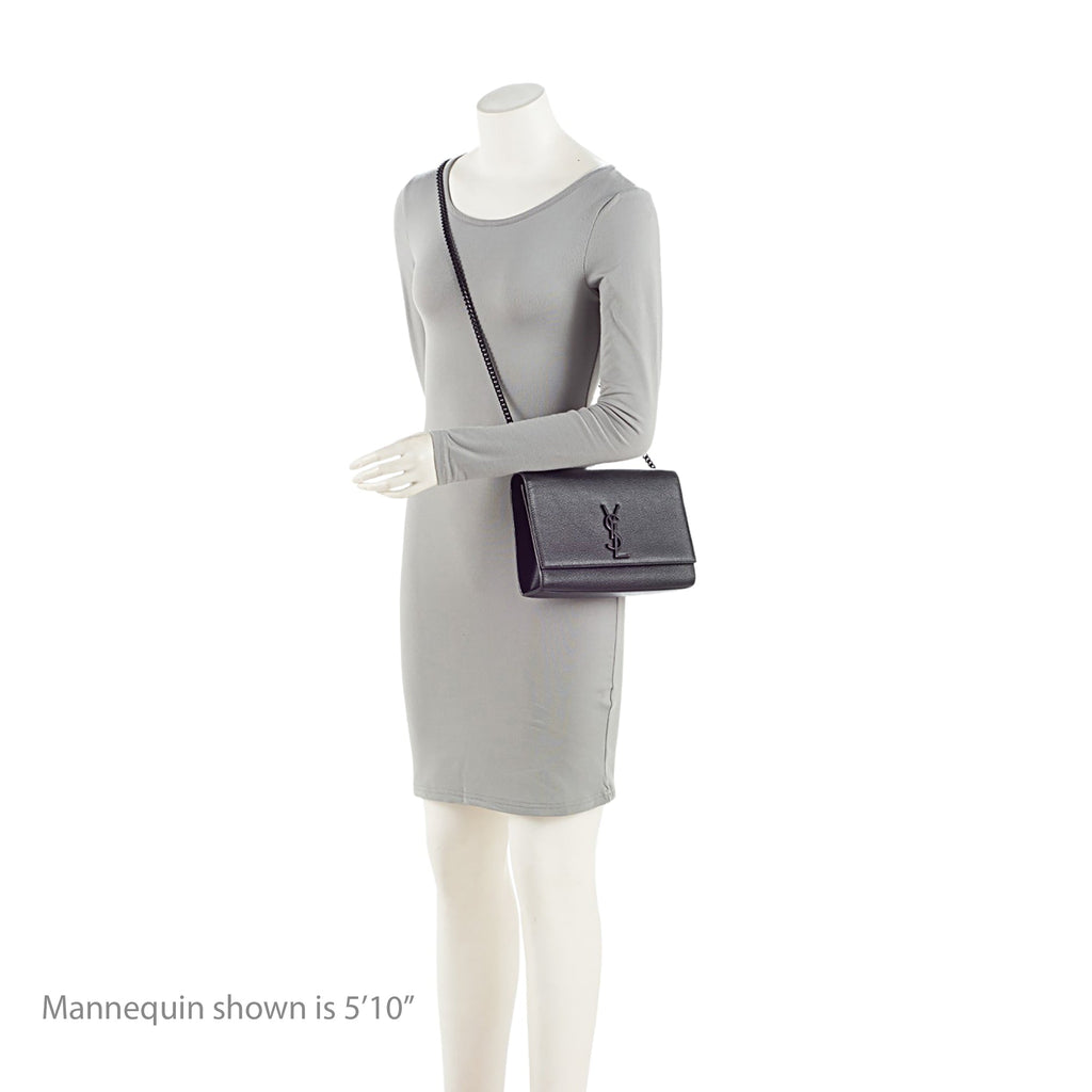 Saint Laurent Grain de Poudre Monogram Kate Medium Shoulder Bag