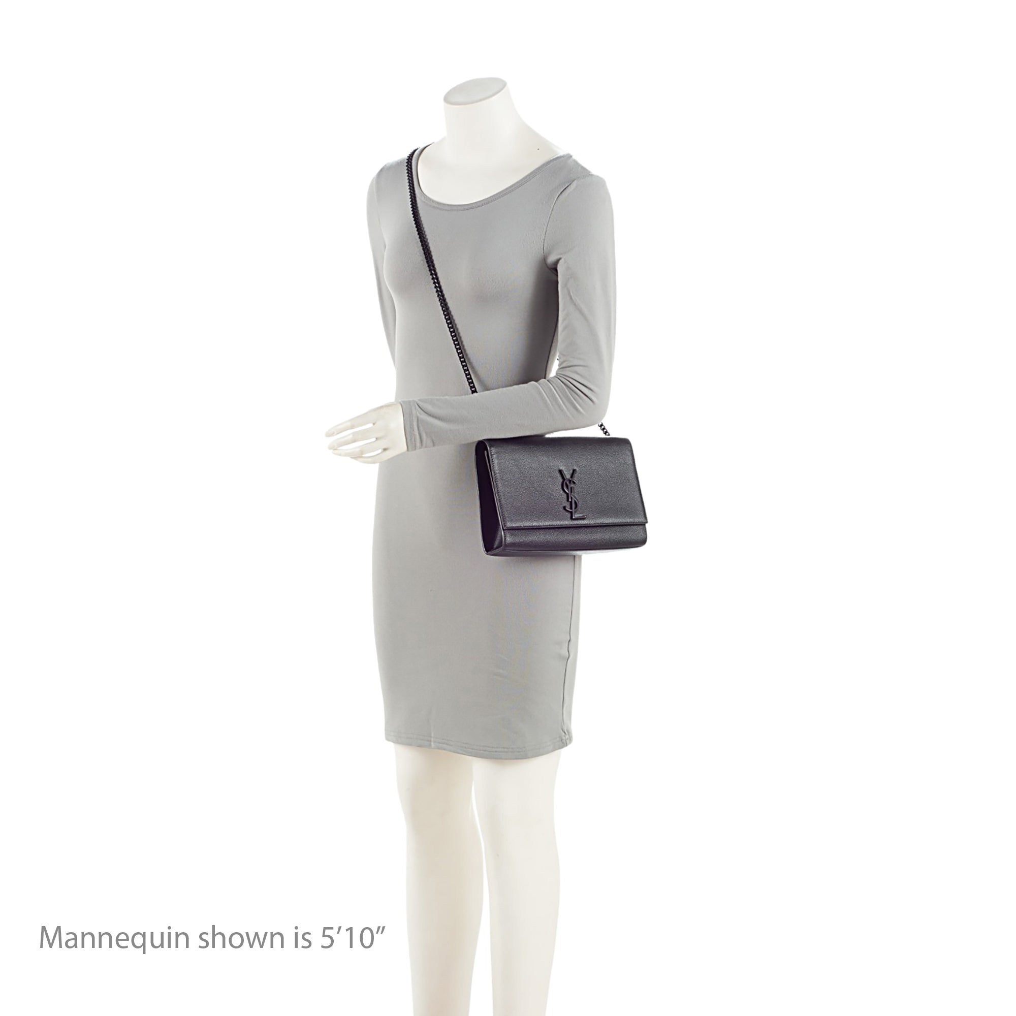 Saint Laurent Grain de Poudre Monogram Kate Medium Shoulder Bag
