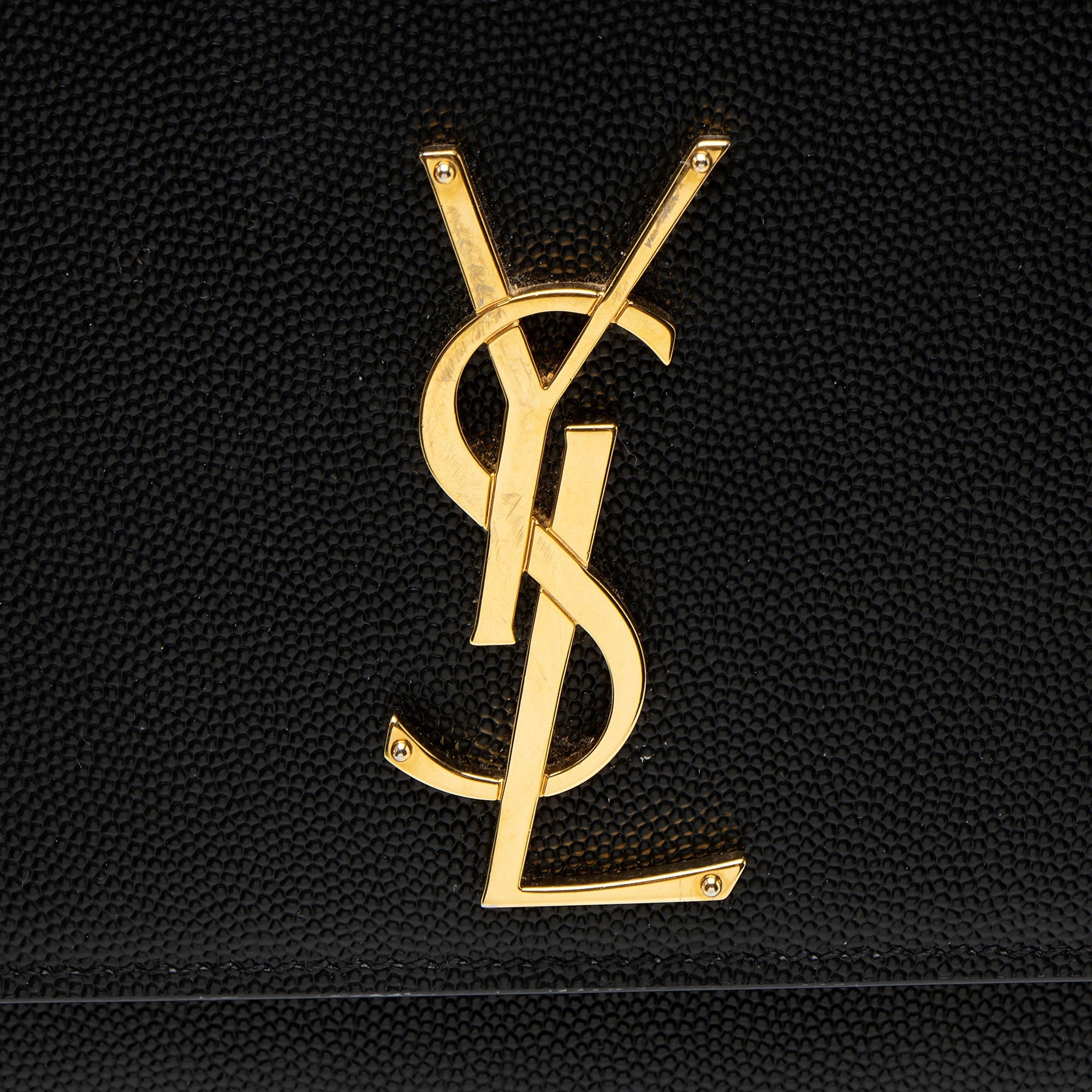 Saint Laurent Grain de Poudre Monogram Kate Medium Shoulder Bag