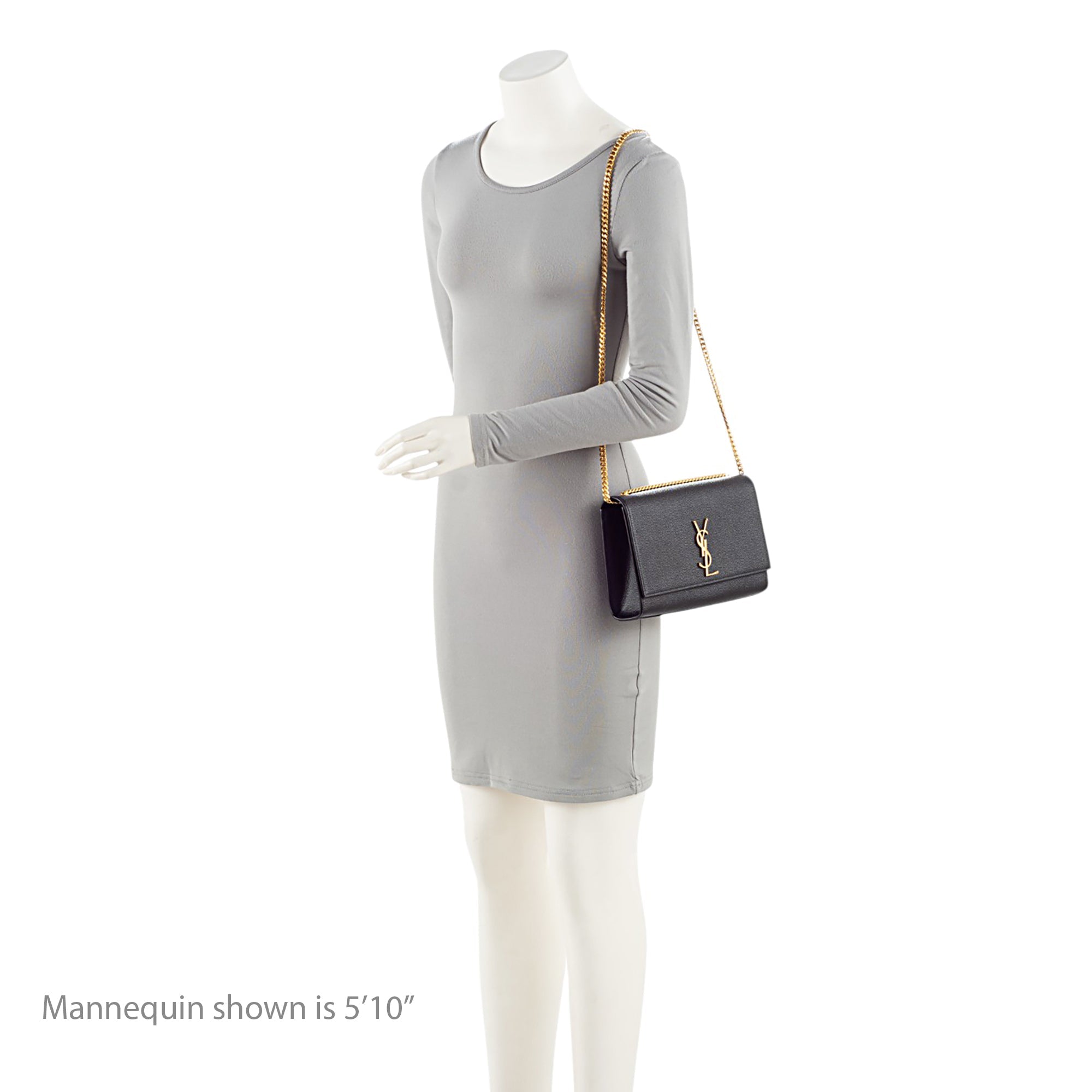 Saint Laurent Grain de Poudre Monogram Kate Medium Shoulder Bag