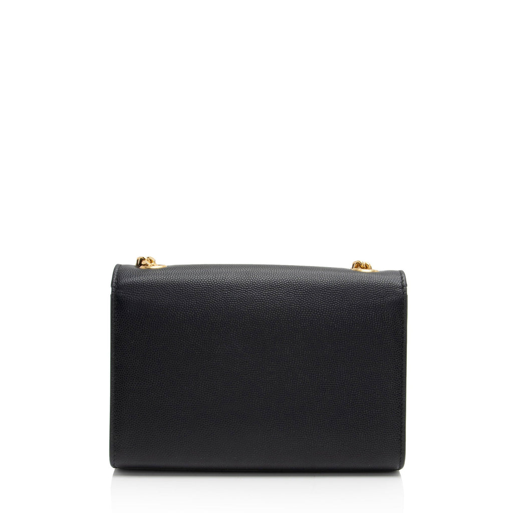 Saint Laurent Grain de Poudre Monogram Kate Small Crossbody (SHF-OyCuxP)