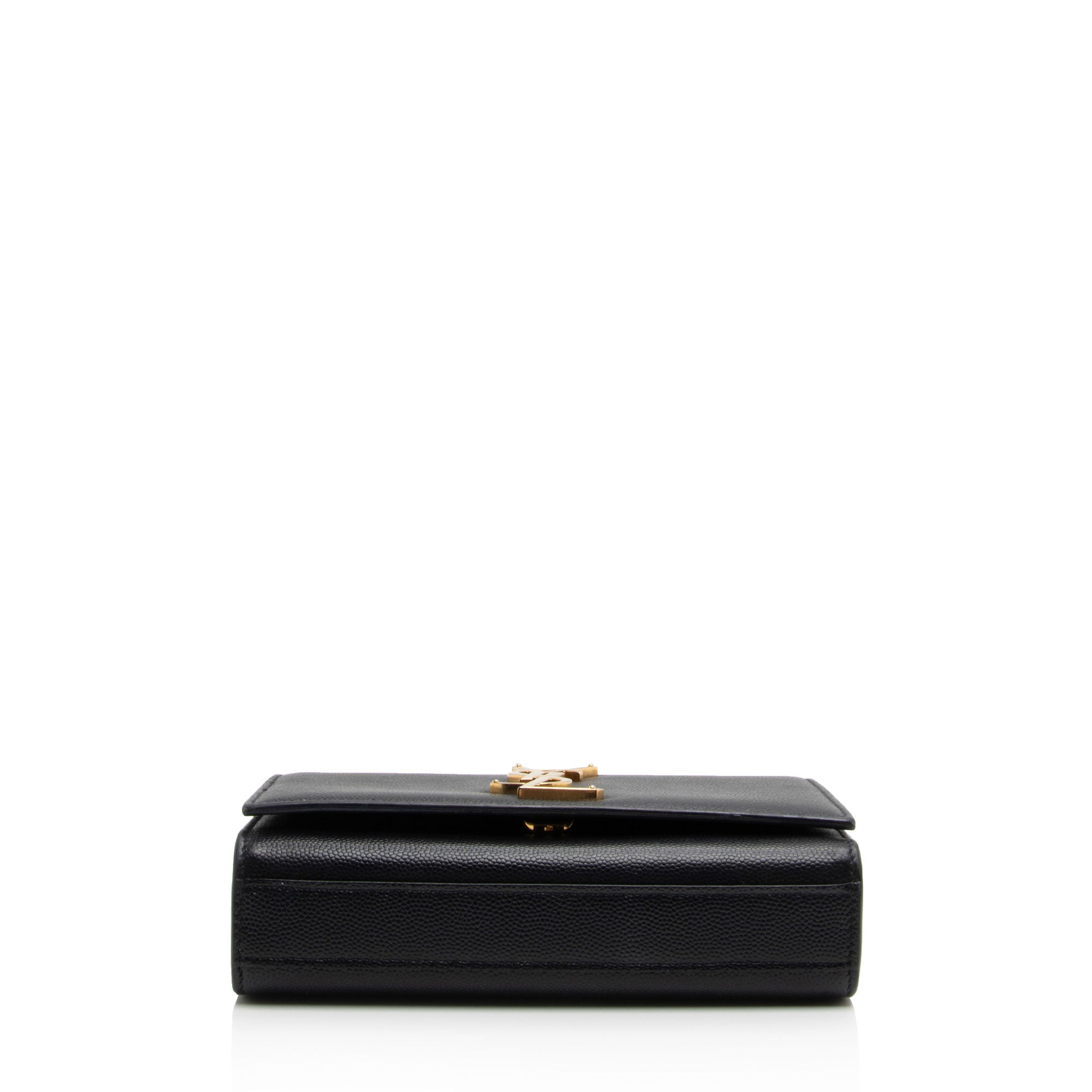 Saint Laurent Grain de Poudre Monogram Kate Small Crossbody (SHF-OyCuxP)