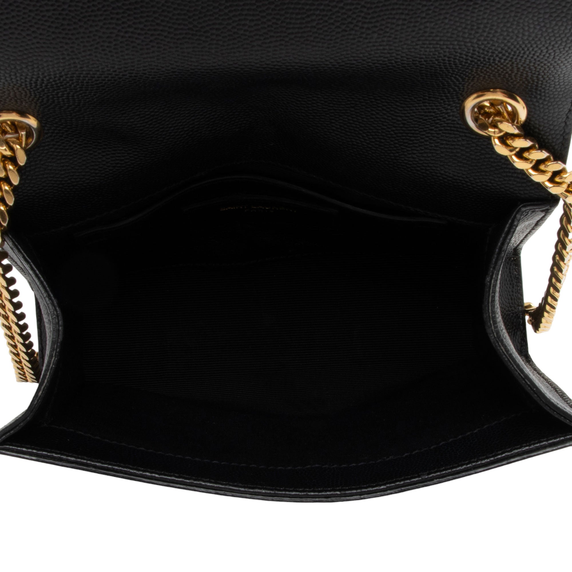 Saint Laurent Grain de Poudre Monogram Kate Small Crossbody (SHF-OyCuxP)
