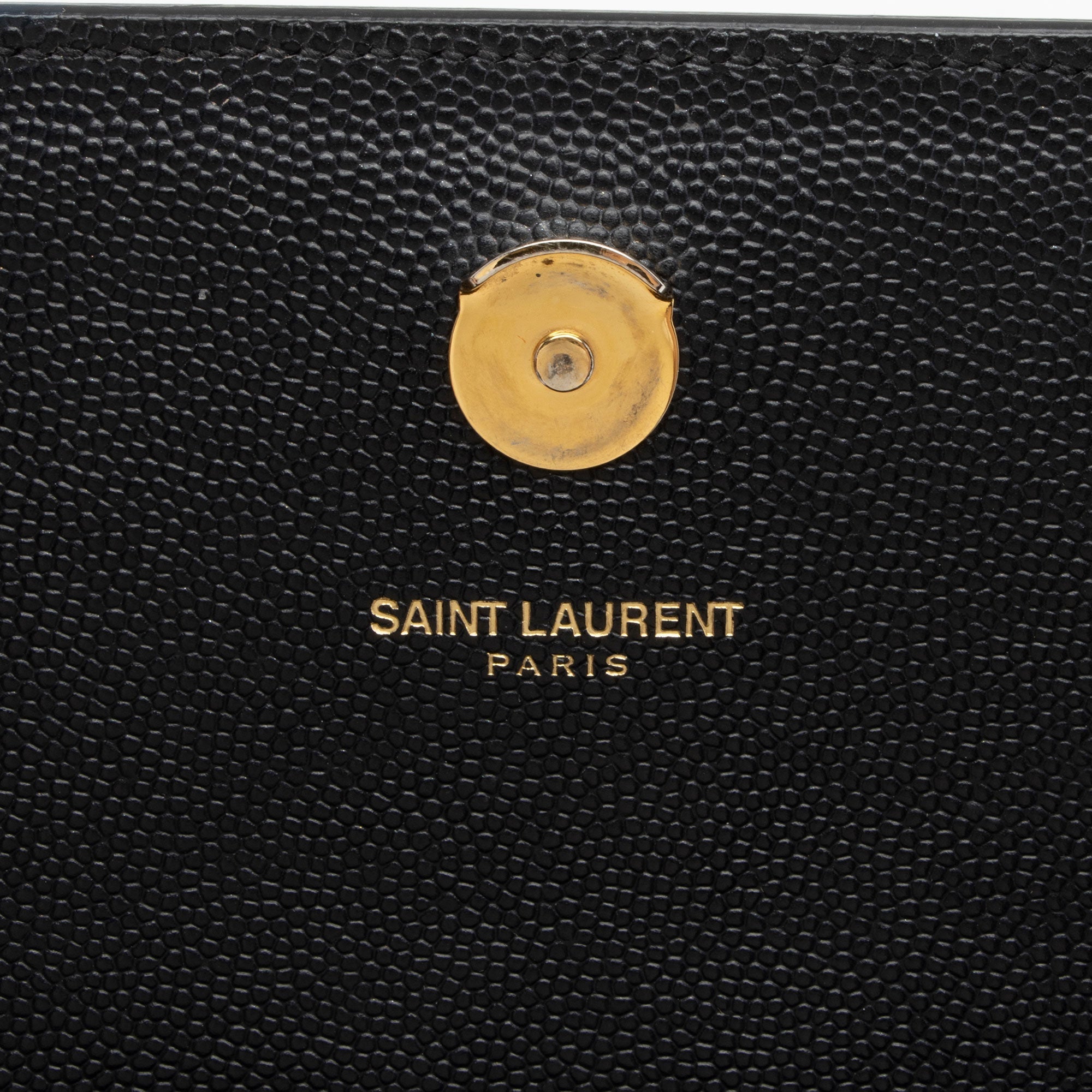 Saint Laurent Grain de Poudre Monogram Kate Small Crossbody (SHF-OyCuxP)