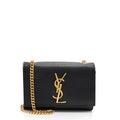 Saint Laurent Grain de Poudre Monogram Kate Small Crossbody (SHF-C8kcKX)