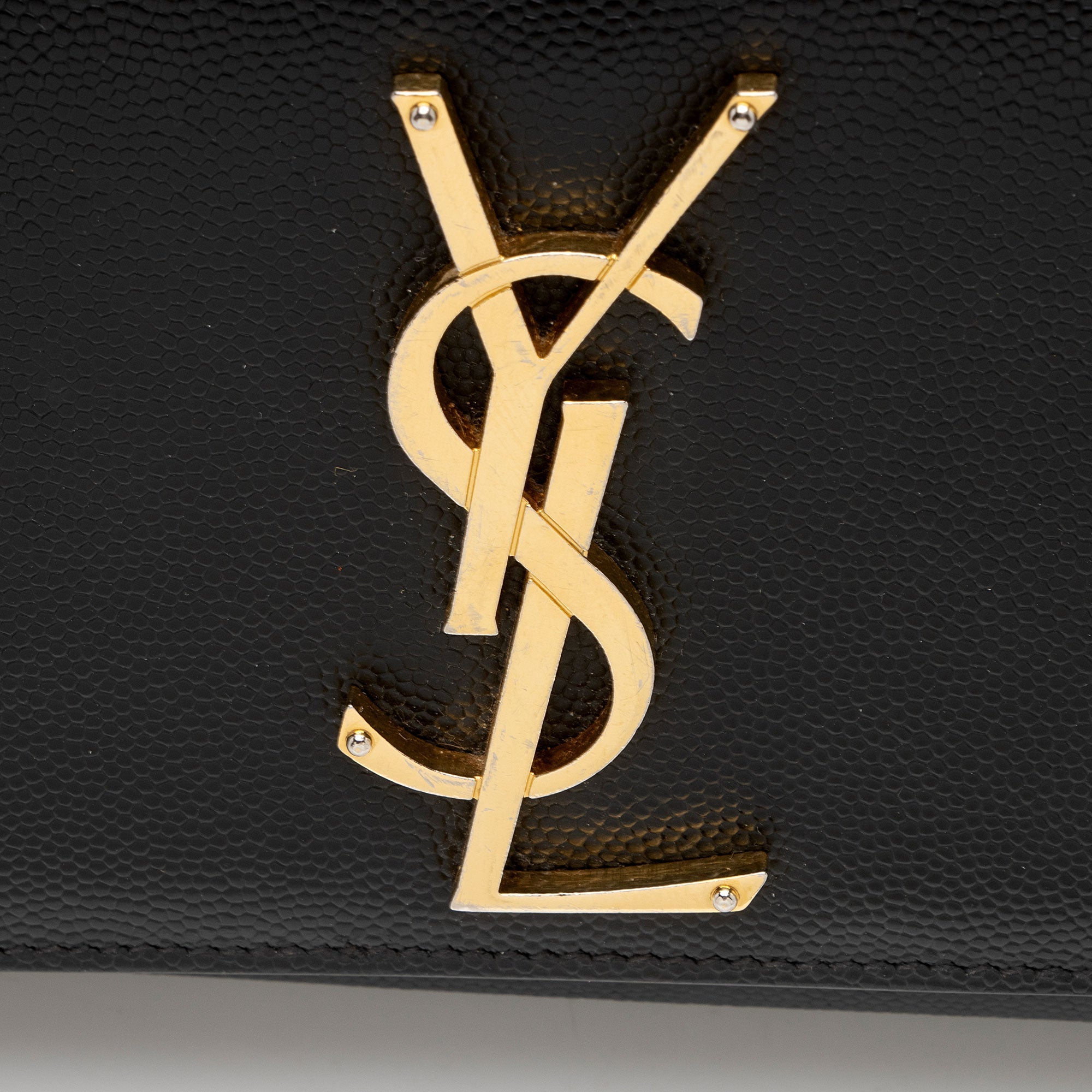Saint Laurent Grain de Poudre Monogram Kate Small Crossbody (SHF-Ky2Gwi)