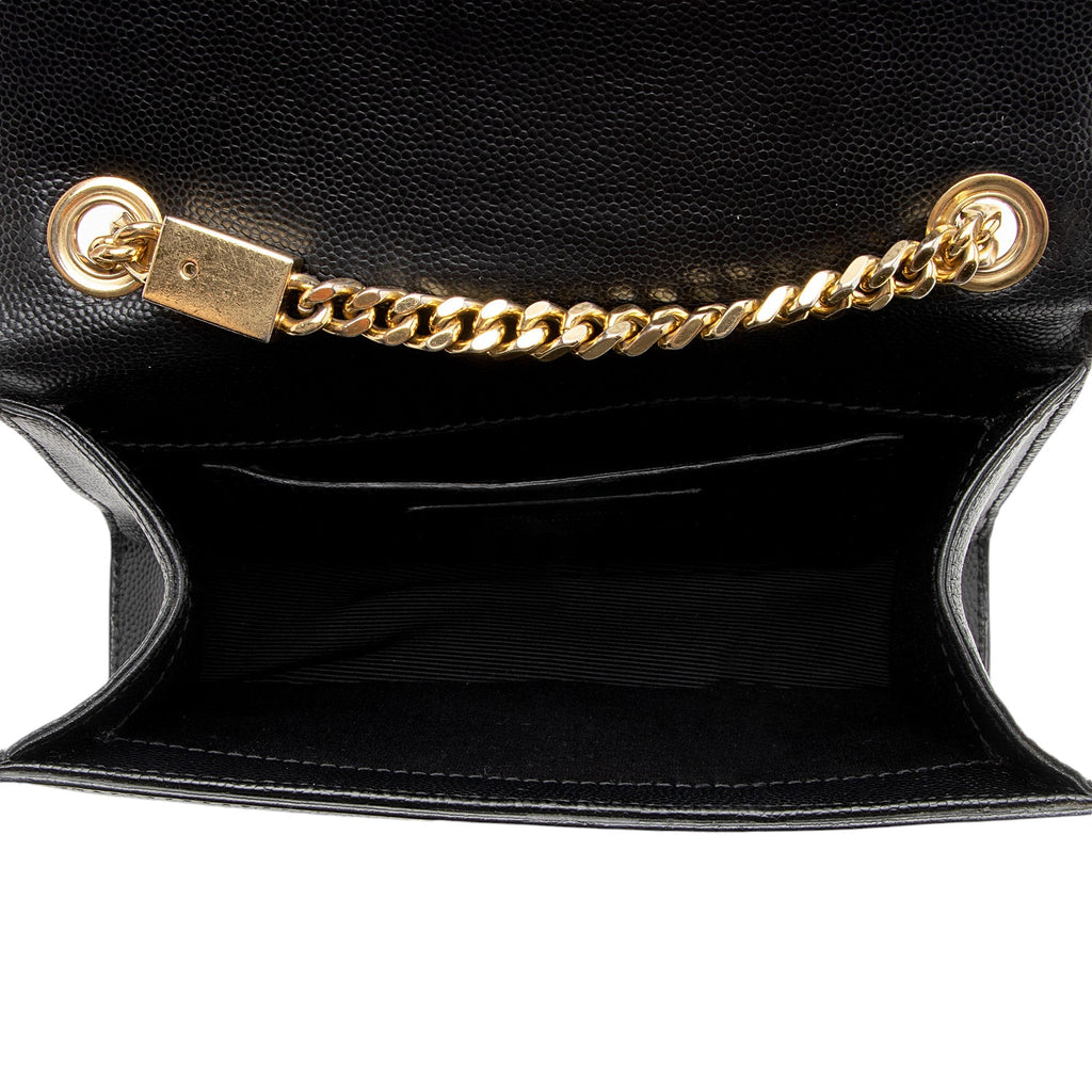 Saint Laurent Grain de Poudre Monogram Kate Small Crossbody (SHF-Ky2Gwi)