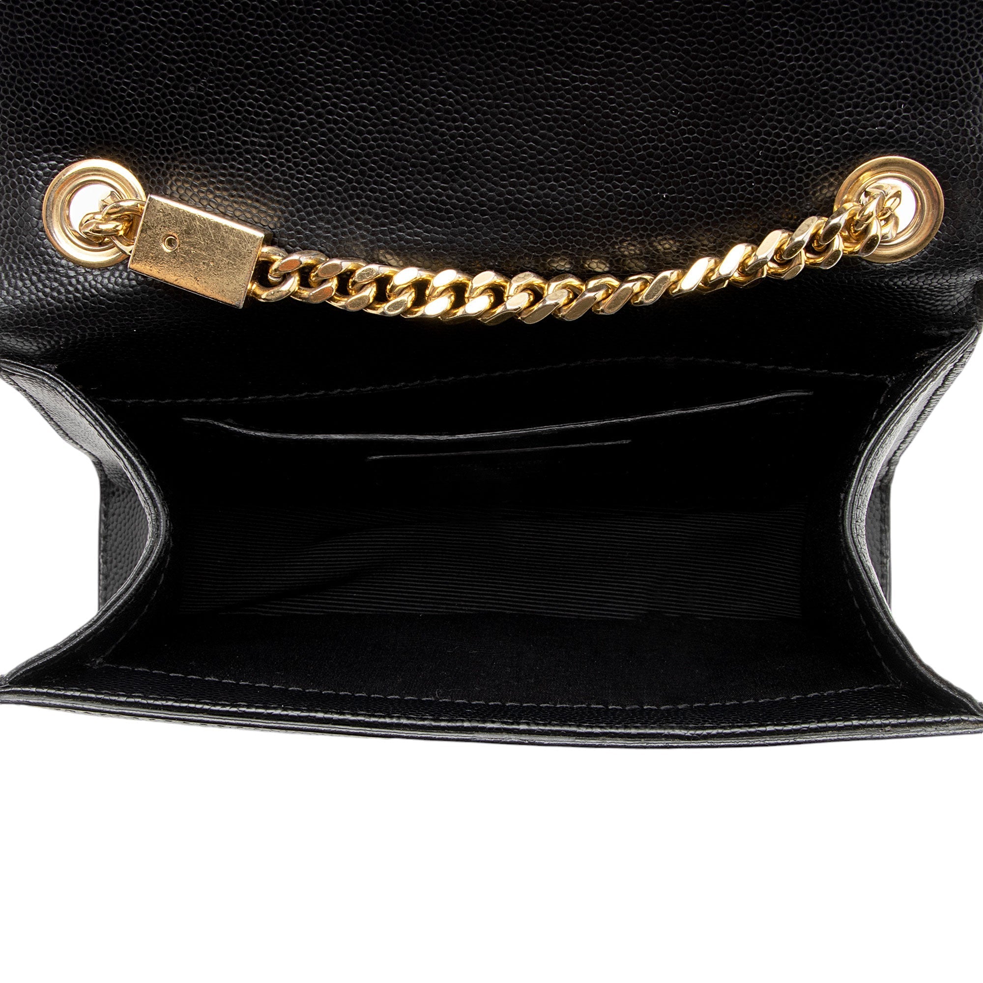 Saint Laurent Grain de Poudre Monogram Kate Small Crossbody (SHF-Ky2Gwi)