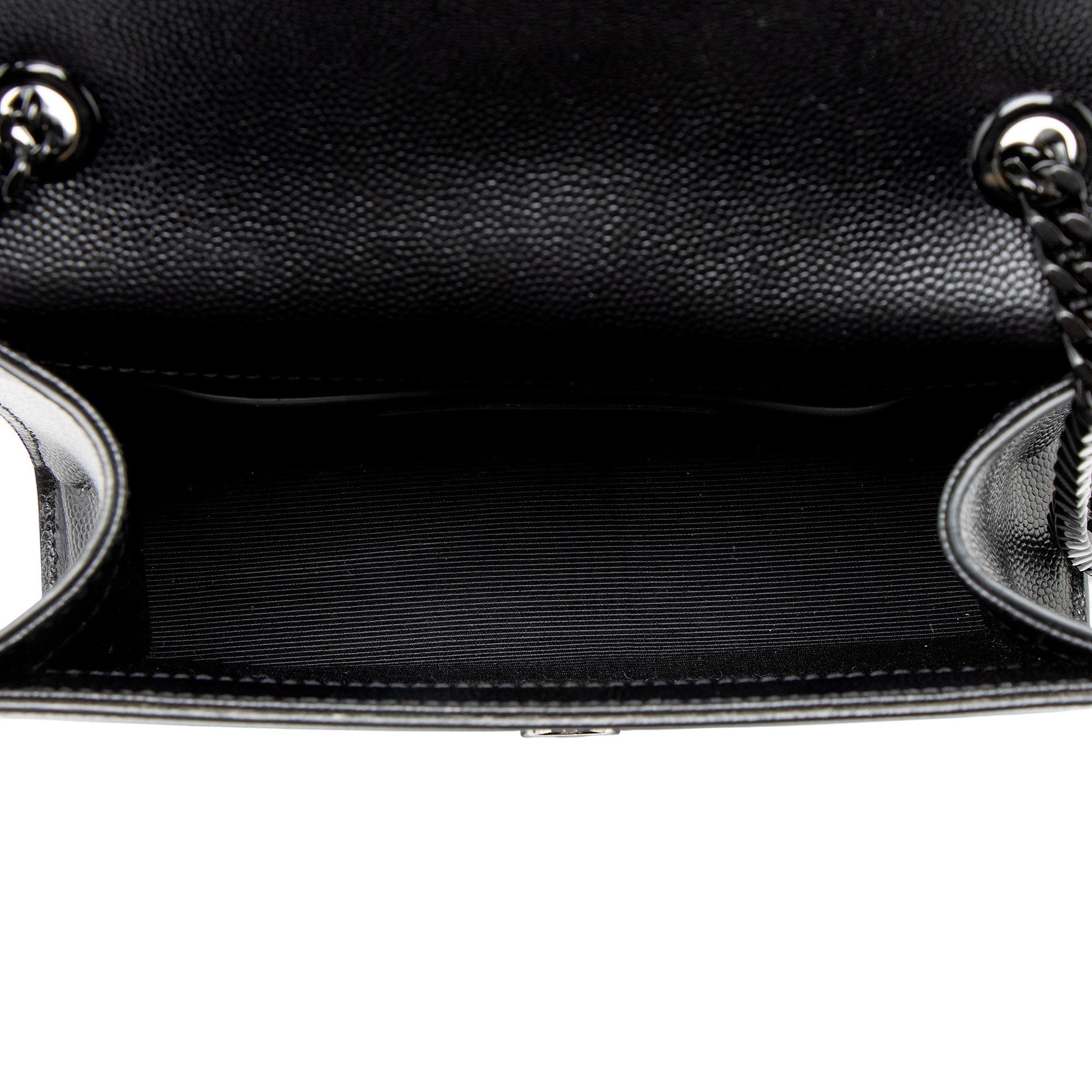 Saint Laurent Grain de Poudre Monogram Kate Small Crossbody