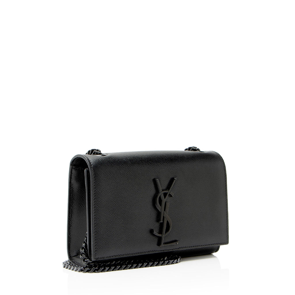 Saint Laurent Grain de Poudre Monogram Kate Small Crossbody