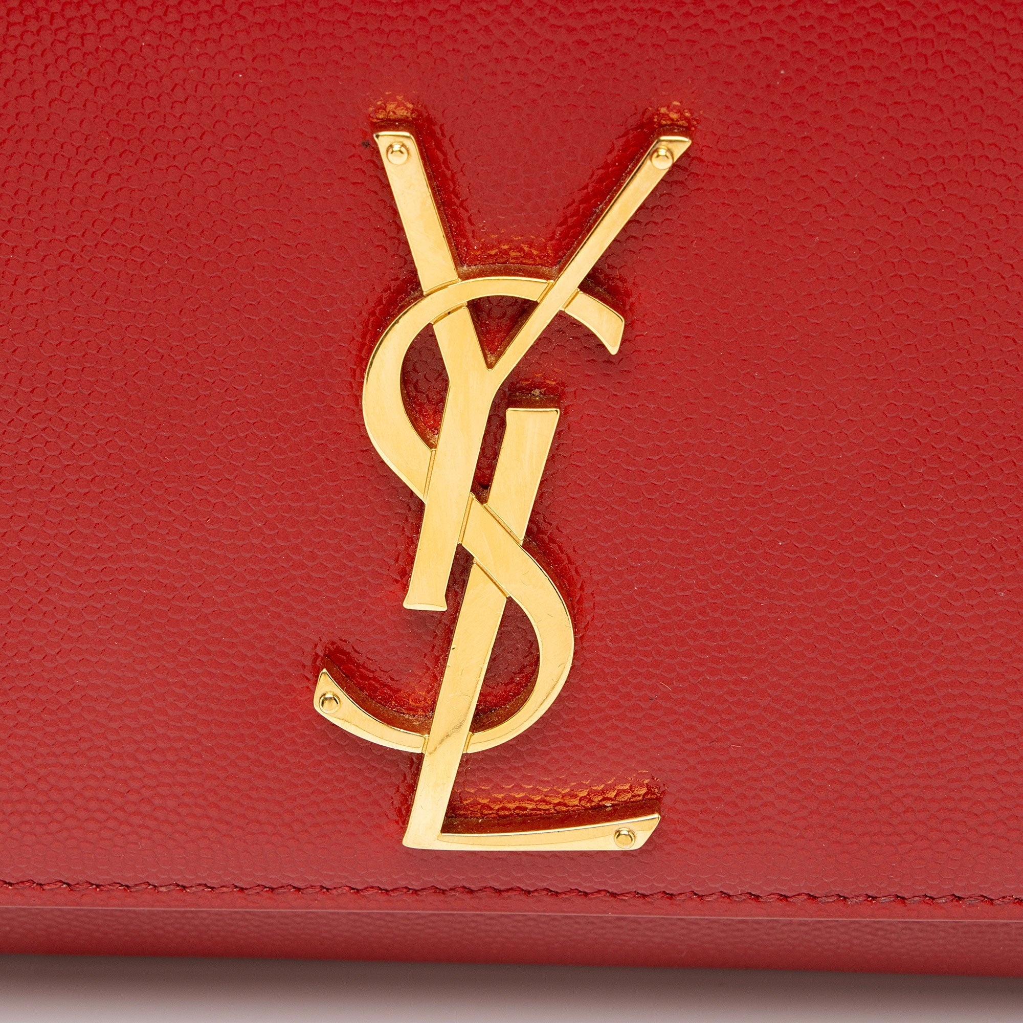 Saint Laurent Grain de Poudre Monogram Kate Small Shoulder Bag (SHF-D9TPdi)