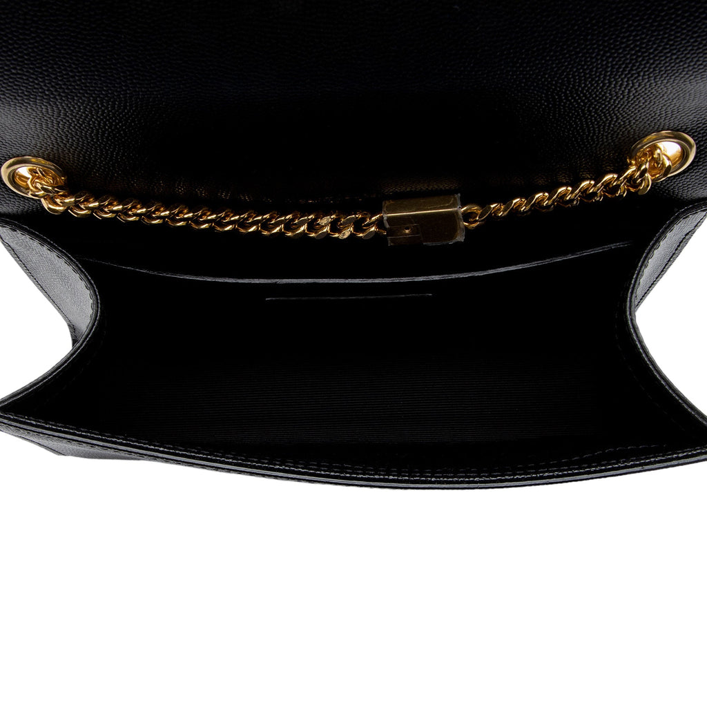 Saint Laurent Grain de Poudre Monogram Kate Small Shoulder Bag (SHF-k14rvI)