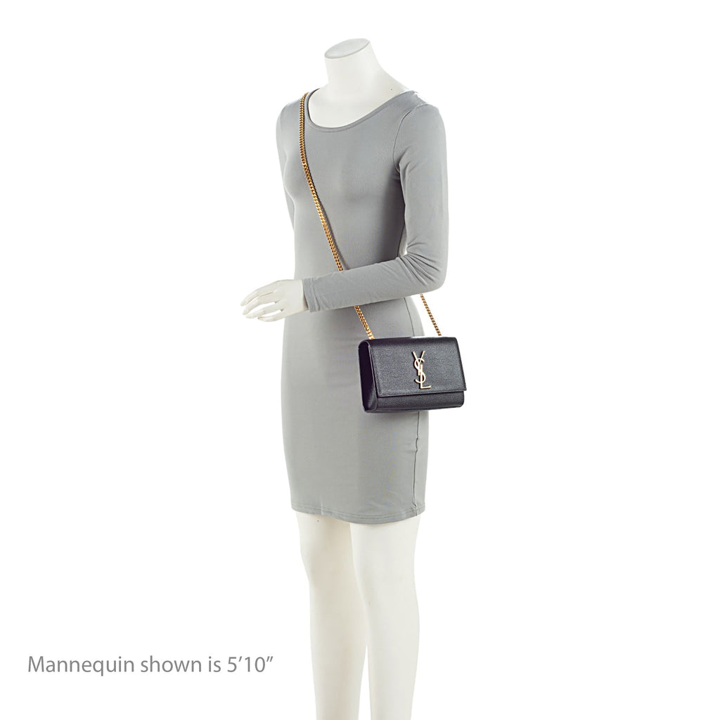 Saint Laurent Grain de Poudre Monogram Kate Small Shoulder Bag (SHF-k14rvI)