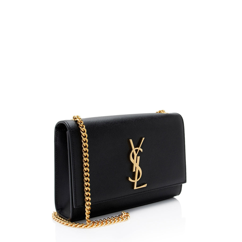 Saint Laurent Grain de Poudre Monogram Kate Small Shoulder Bag (SHF-k14rvI)