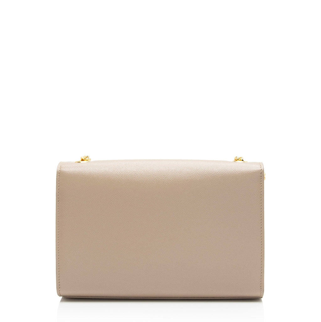 Saint Laurent Grain de Poudre Monogram Kate Small Shoulder Bag (SHF-mA4MBT)