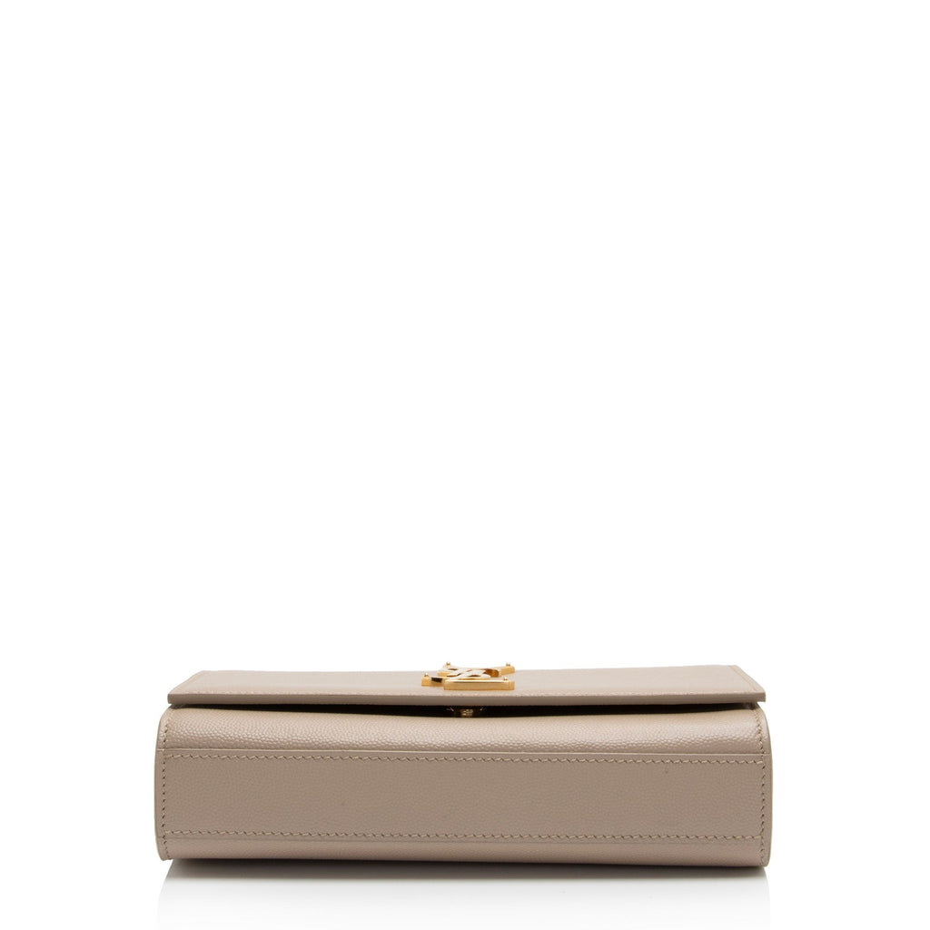 Saint Laurent Grain de Poudre Monogram Kate Small Shoulder Bag (SHF-mA4MBT)