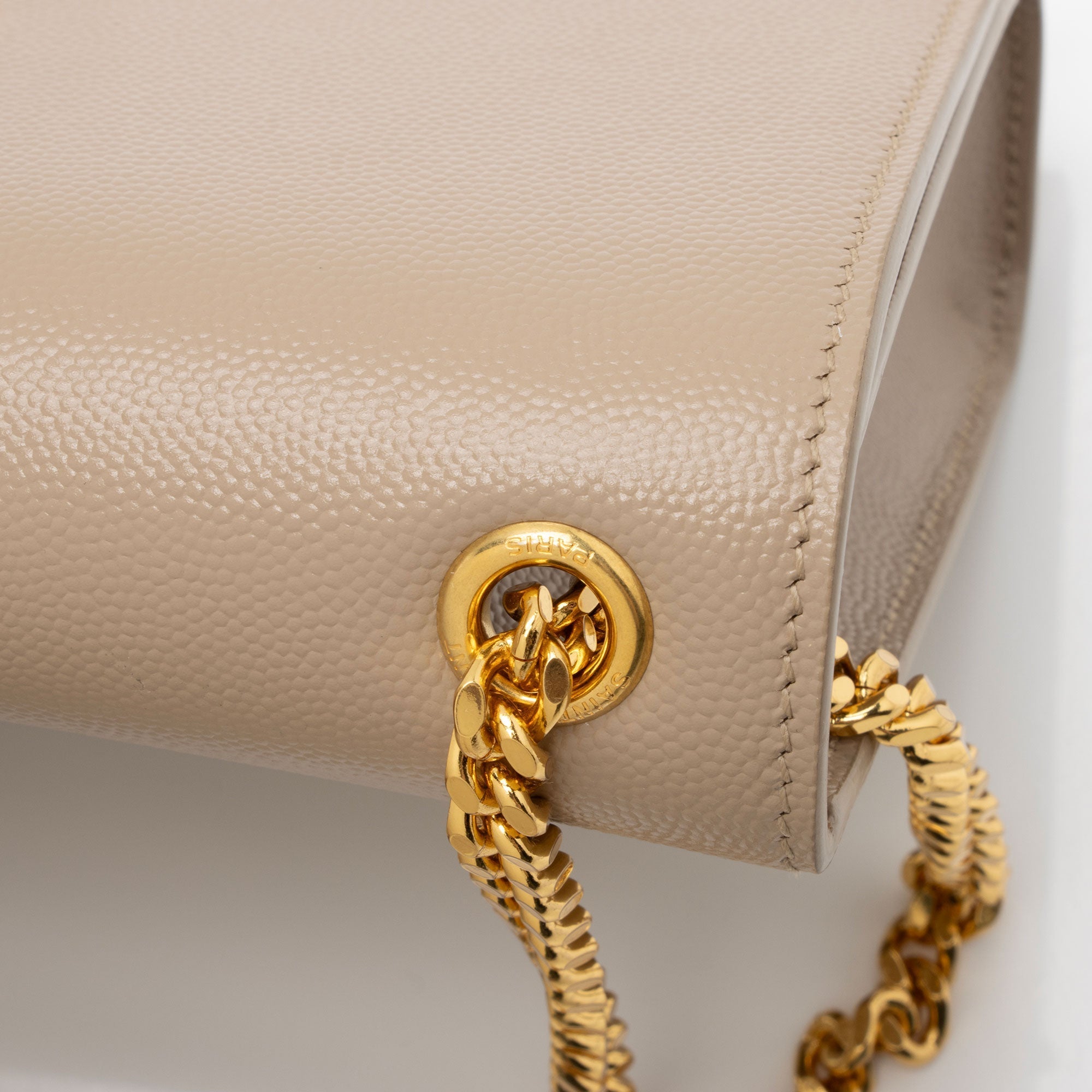 Saint Laurent Grain de Poudre Monogram Kate Small Shoulder Bag (SHF-mA4MBT)