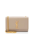 Saint Laurent Grain de Poudre Monogram Kate Small Shoulder Bag (SHF-mA4MBT)