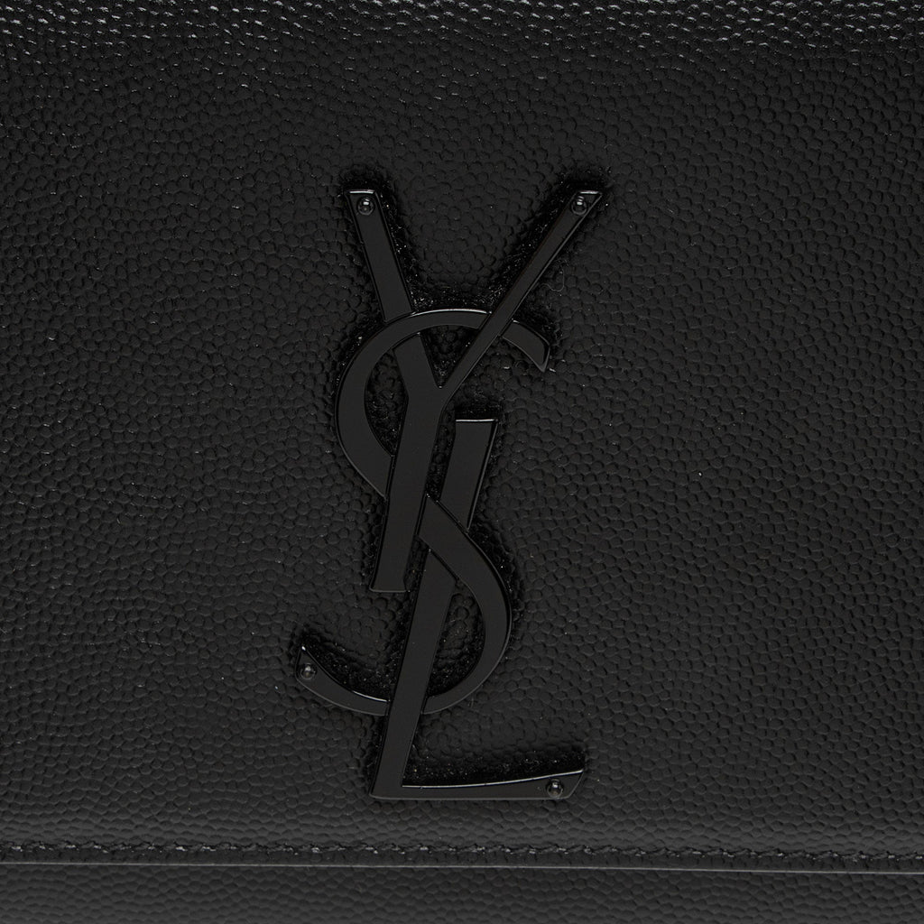 Saint Laurent Grain de Poudre Monogram Kate Small Shoulder Bag (SHF-WfdeMk)