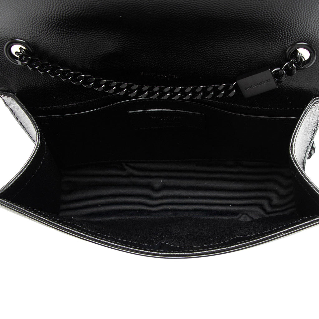 Saint Laurent Grain de Poudre Monogram Kate Small Shoulder Bag (SHF-WfdeMk)