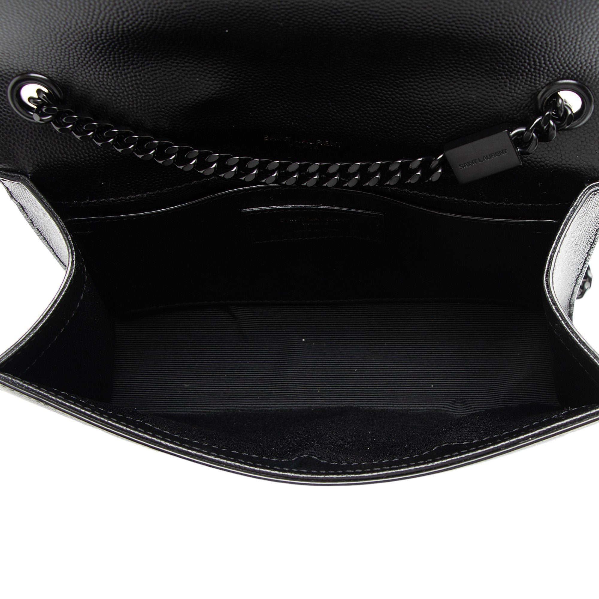 Saint Laurent Grain de Poudre Monogram Kate Small Shoulder Bag (SHF-WfdeMk)