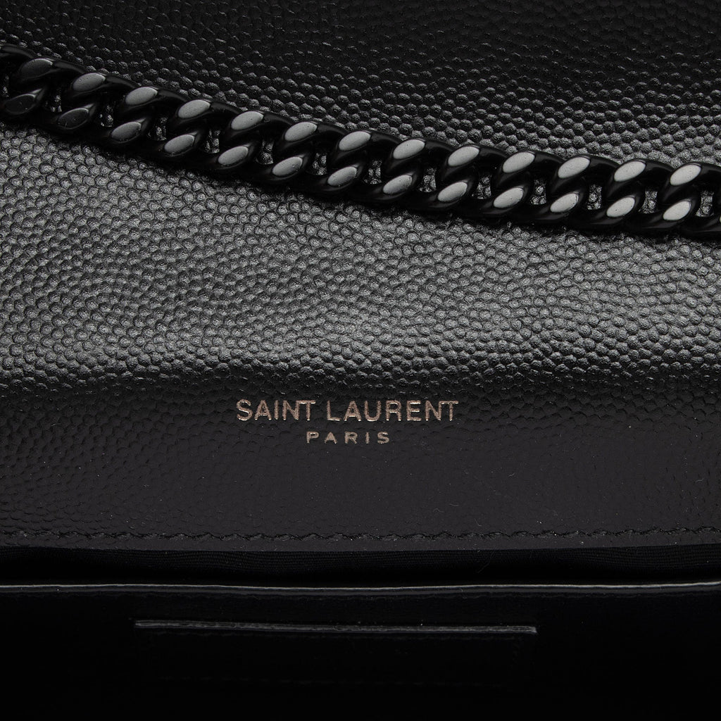 Saint Laurent Grain de Poudre Monogram Kate Small Shoulder Bag (SHF-WfdeMk)