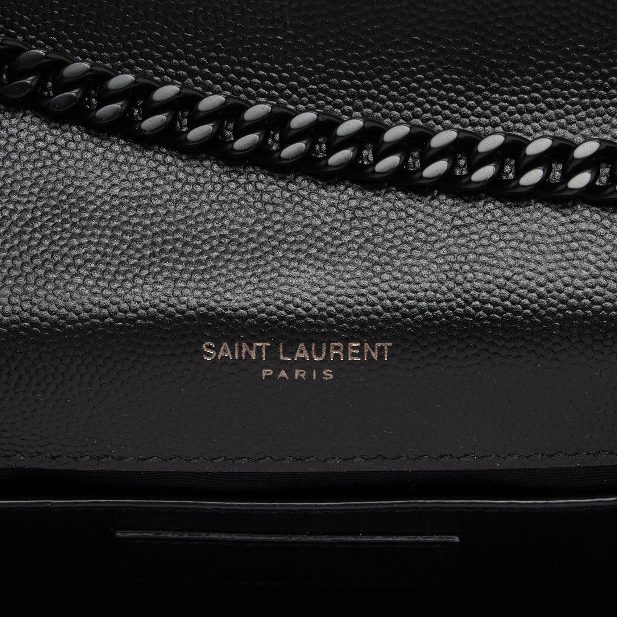 Saint Laurent Grain de Poudre Monogram Kate Small Shoulder Bag (SHF-WfdeMk)