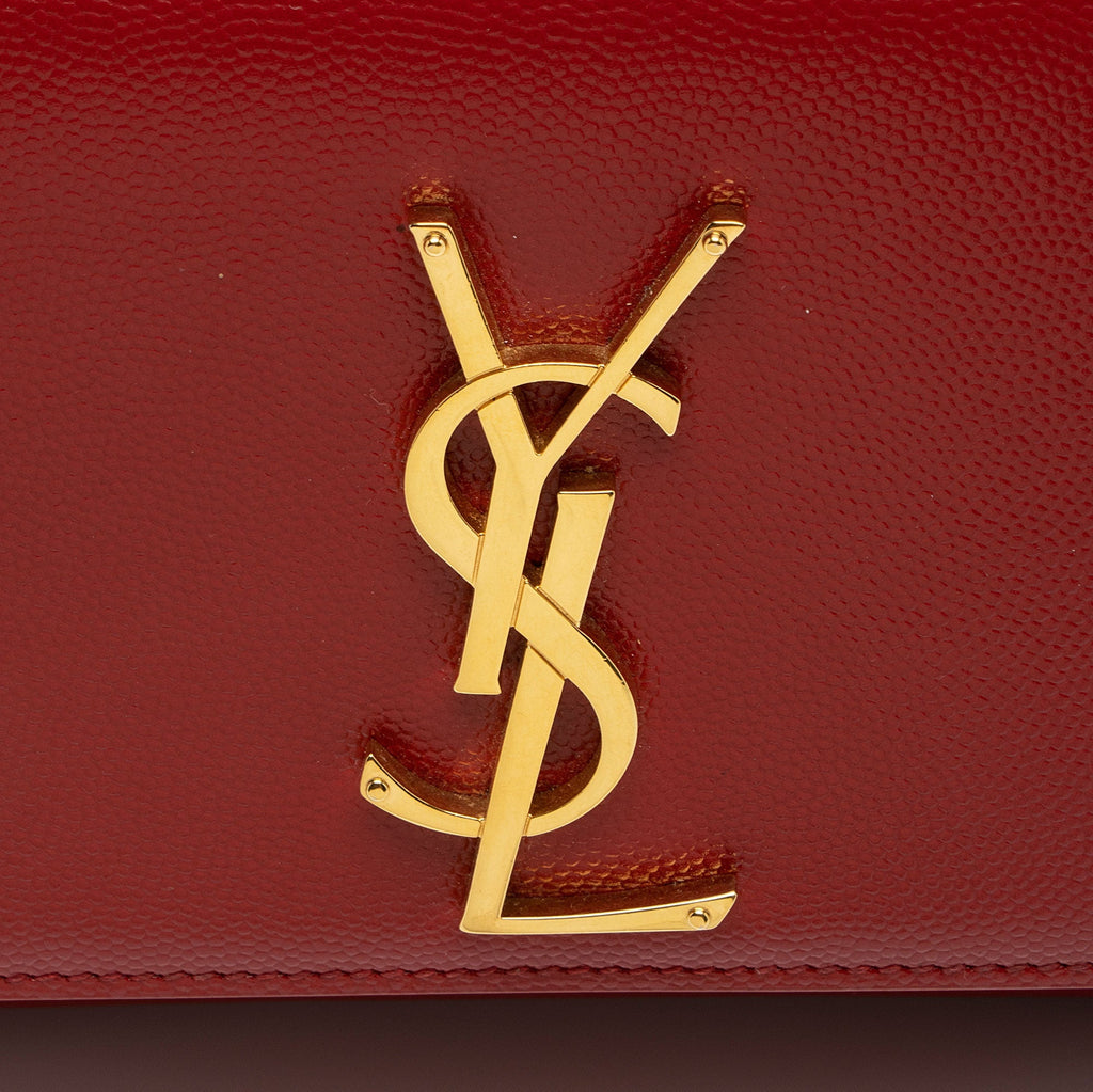Saint Laurent Grain de Poudre Monogram Kate Small Shoulder Bag