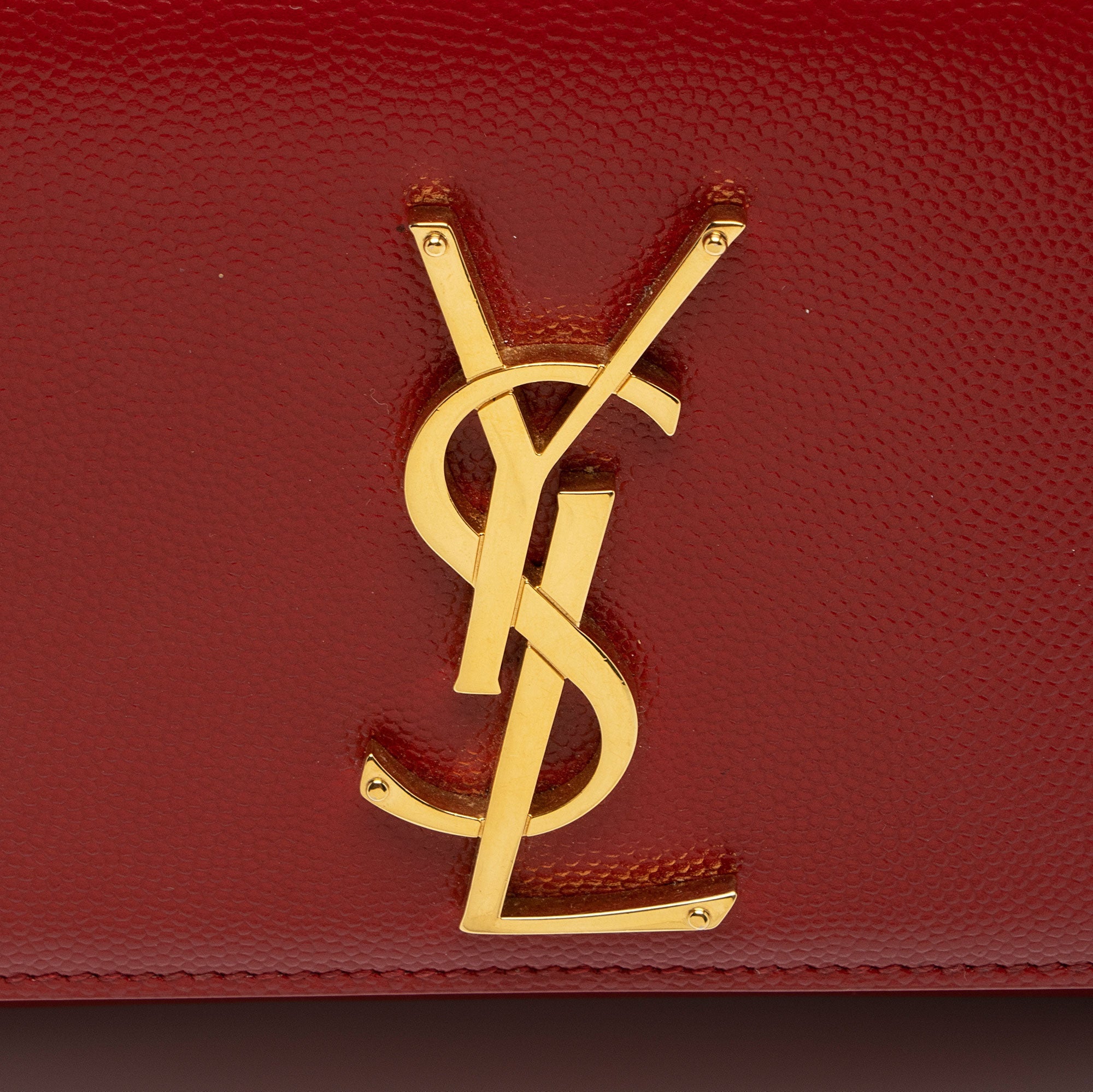 Saint Laurent Grain de Poudre Monogram Kate Small Shoulder Bag