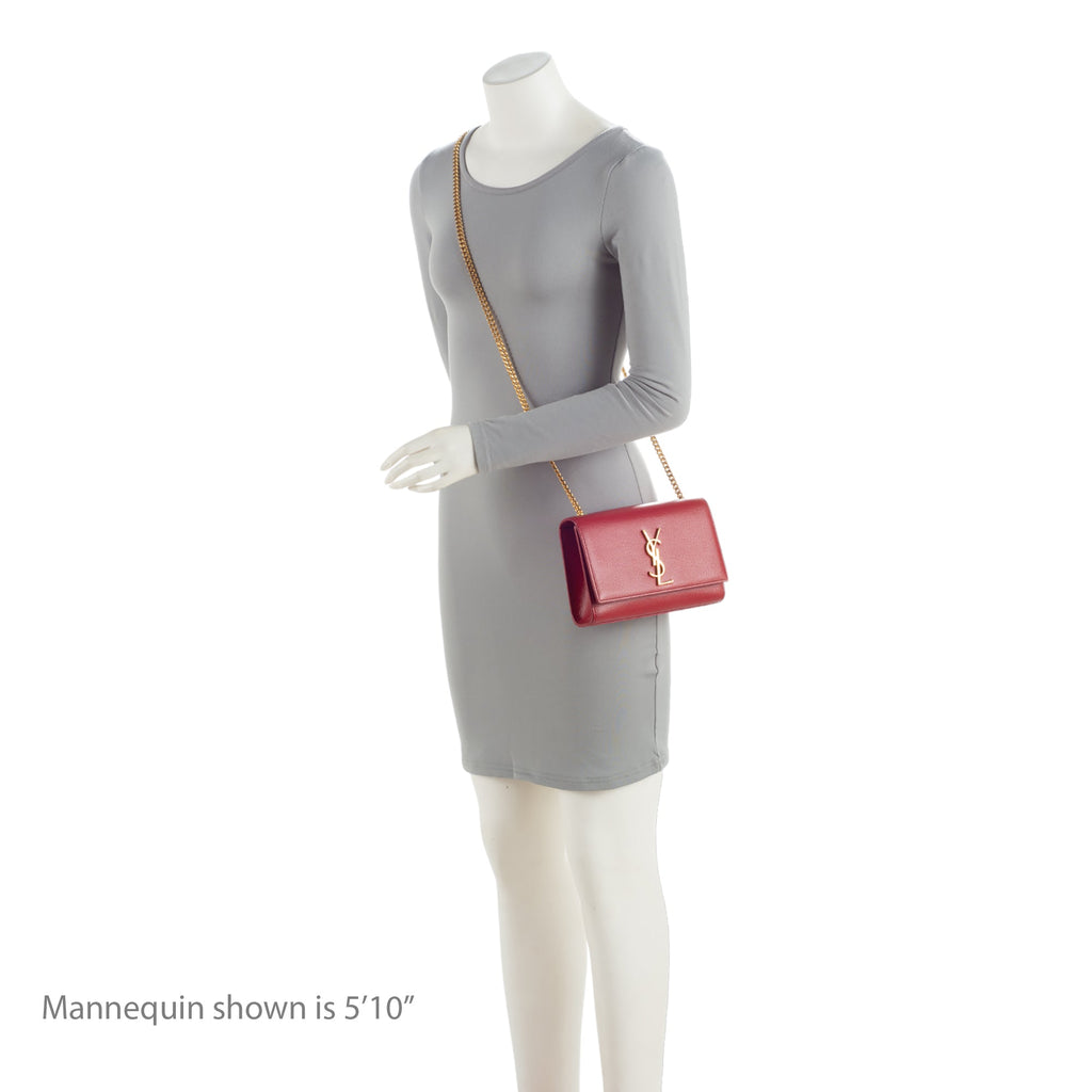 Saint Laurent Grain de Poudre Monogram Kate Small Shoulder Bag