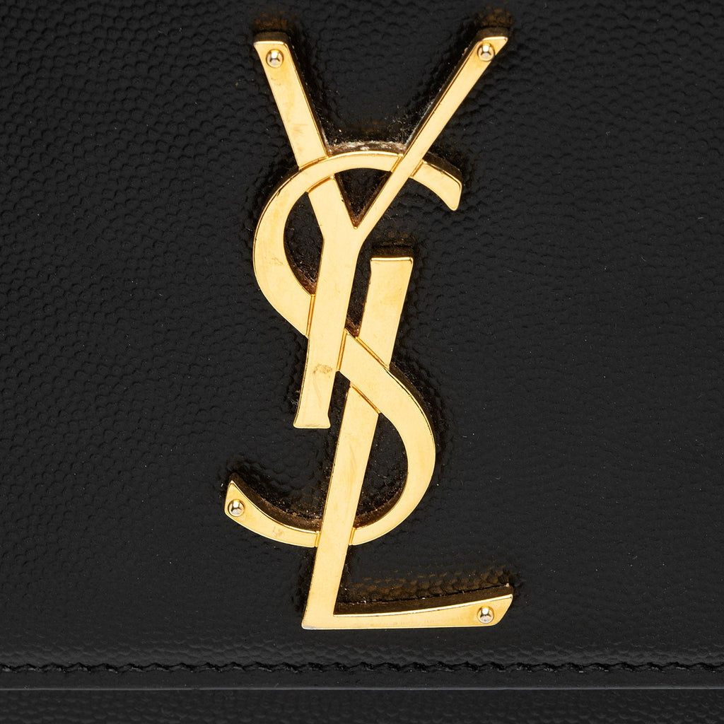Saint Laurent Grain de Poudre Monogram Kate Small Shoulder Bag