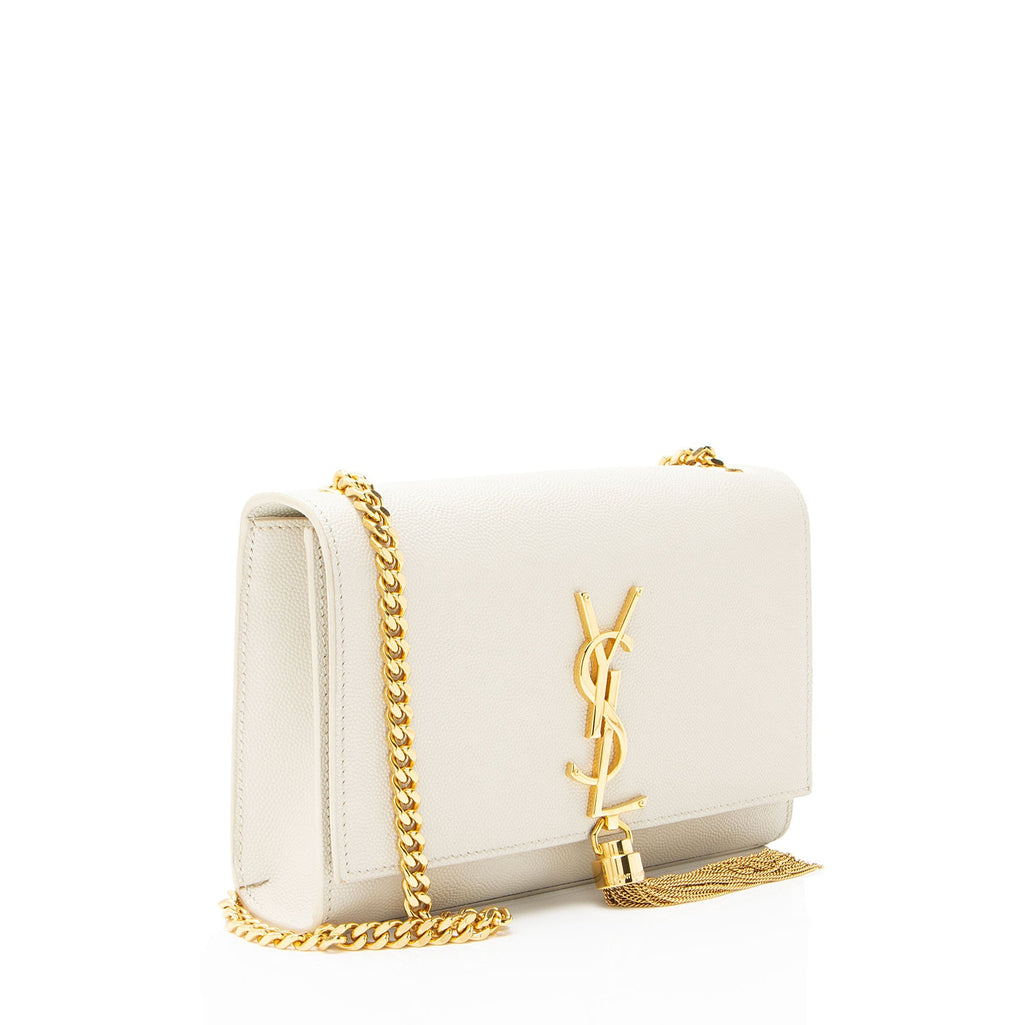 Saint Laurent Grain de Poudre Monogram Kate Tassel Small Shoulder Bag