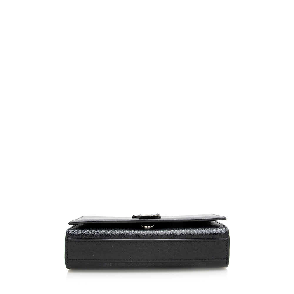 Saint Laurent Grain de Poudre Monogram Small Crossbody Bag (SHF-20657)