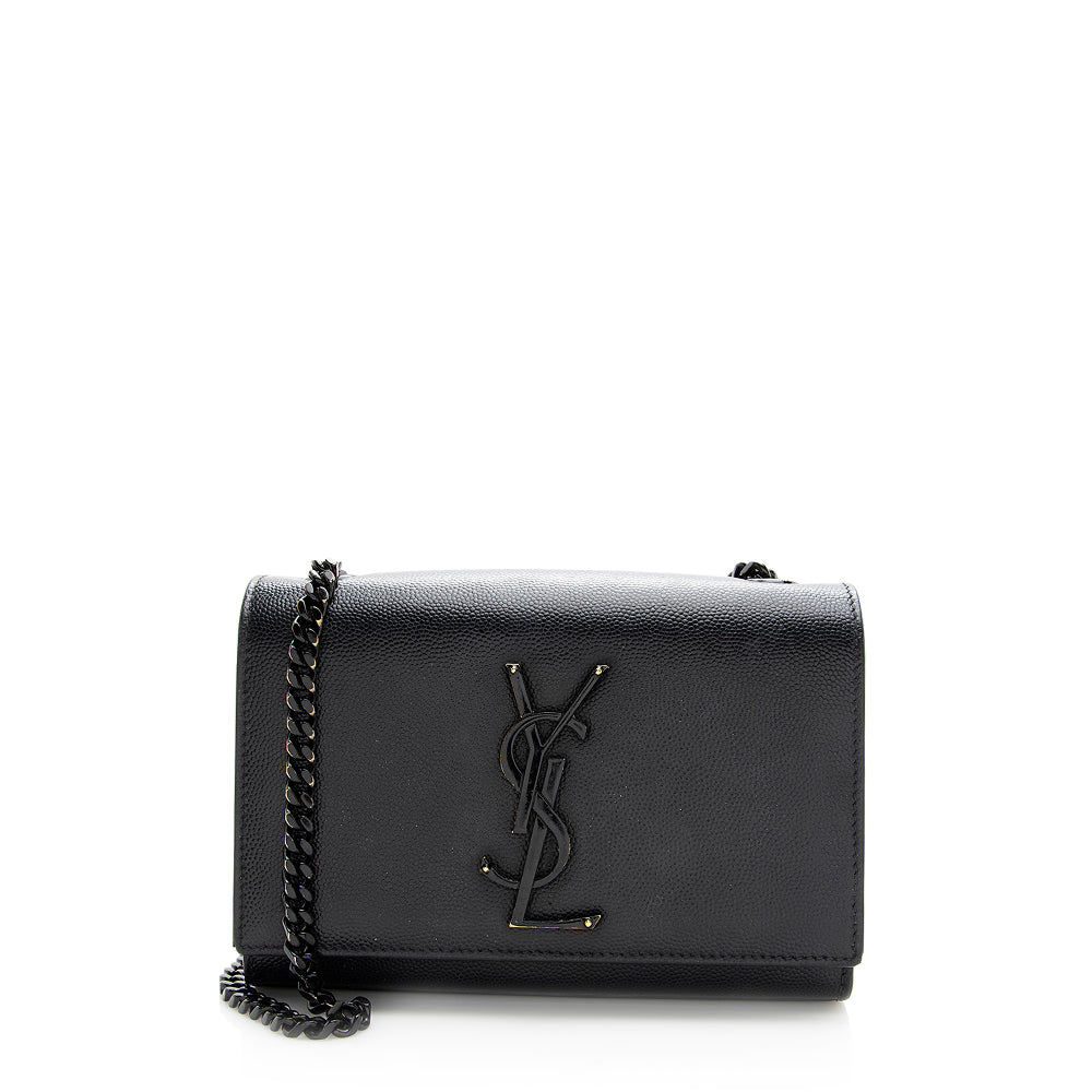 Saint Laurent Grain de Poudre Monogram Small Crossbody Bag (SHF-20657)