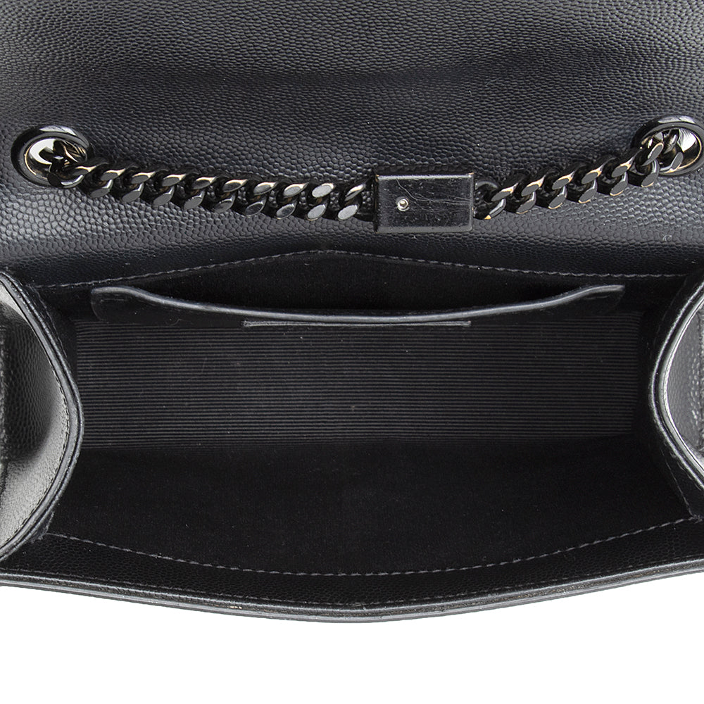 Saint Laurent Grain de Poudre Monogram Small Crossbody Bag (SHF-20657)