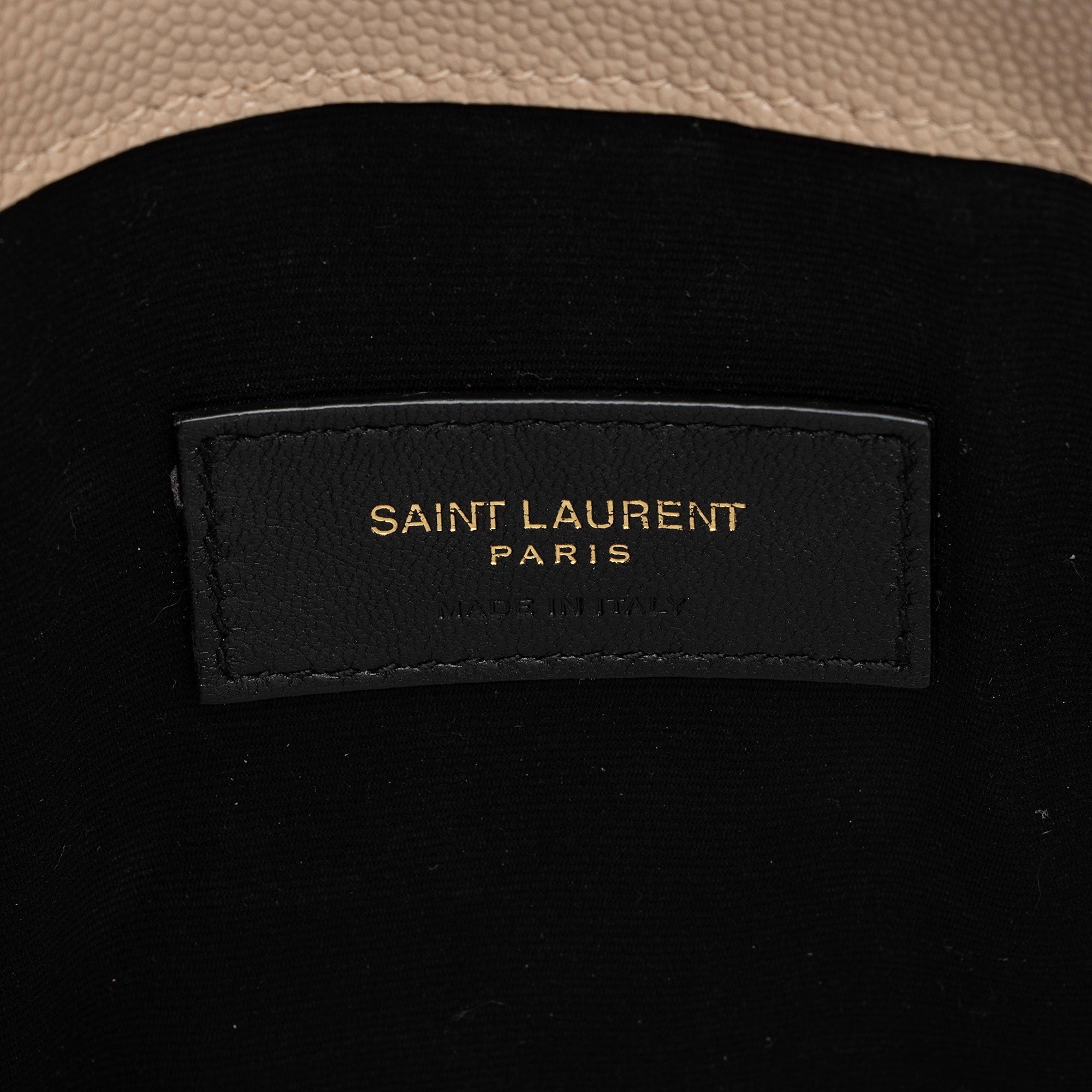 Saint Laurent Grain de Poudre Monogram Uptown Envelope Clutch (SHF-b2iDEy)