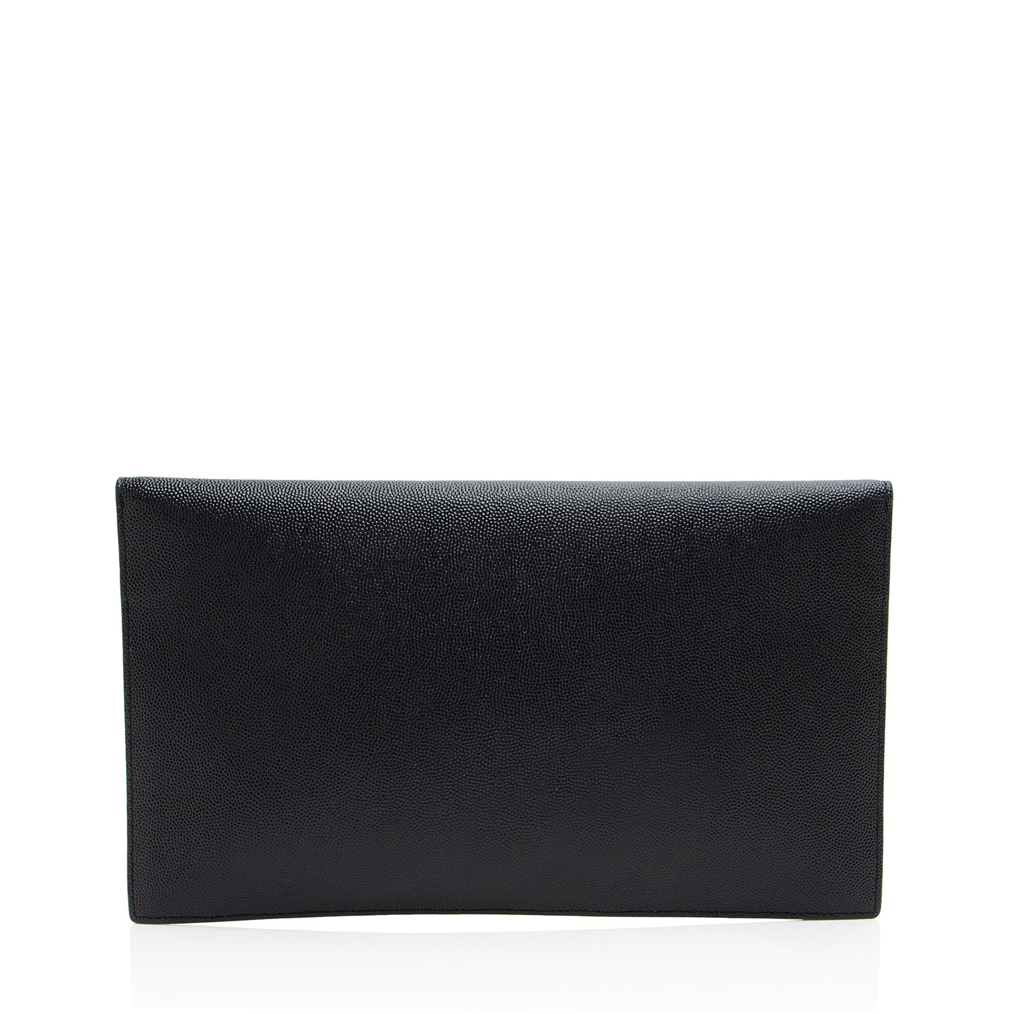 Saint Laurent Grain de Poudre Monogram Uptown Envelope Clutch