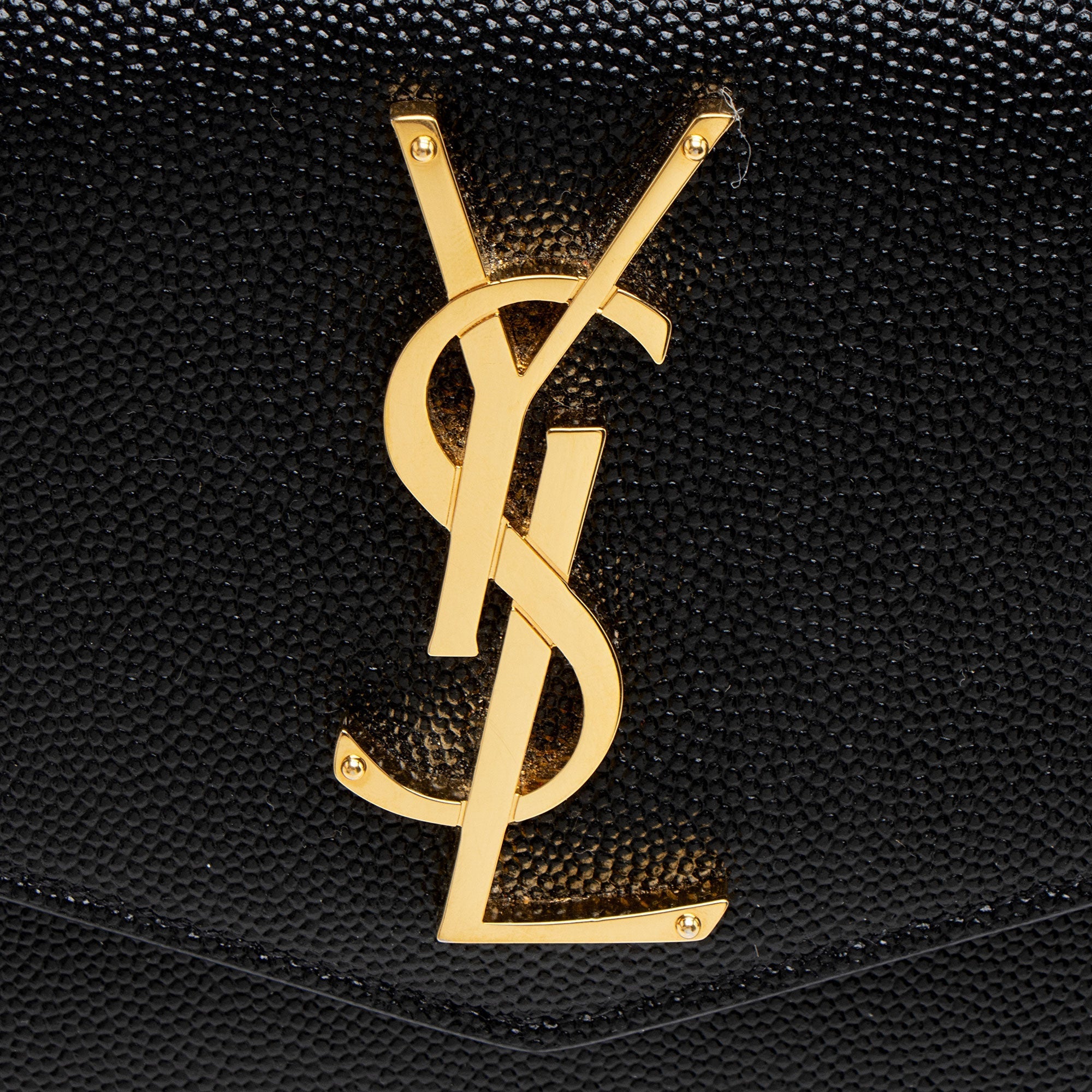 Saint Laurent Grain de Poudre Monogram Uptown Envelope Clutch