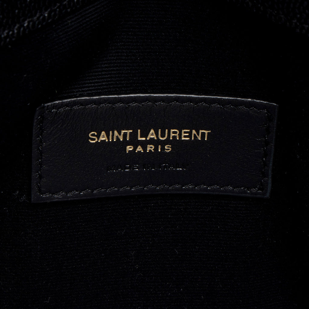 Saint Laurent Grain de Poudre Monogram Uptown Envelope Clutch