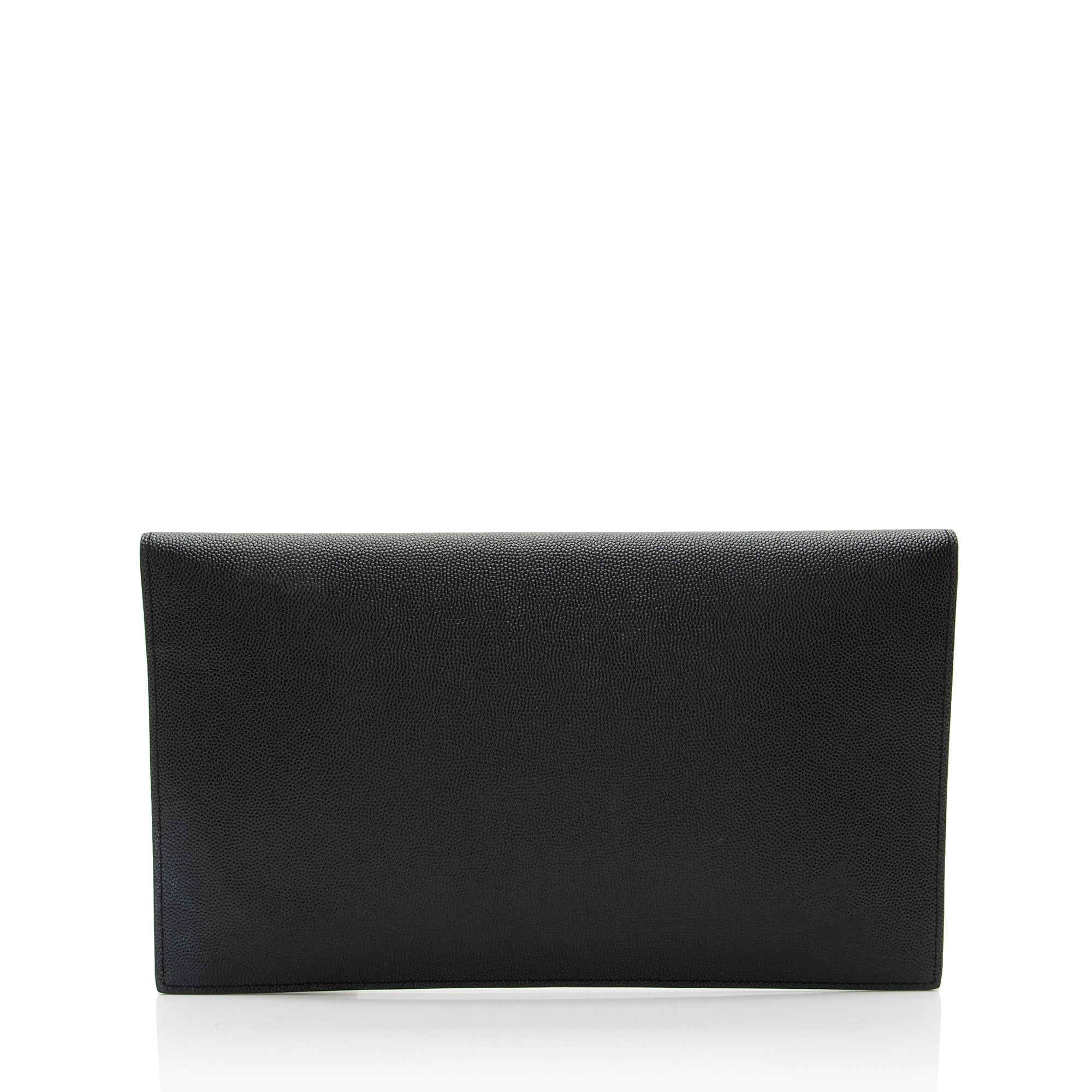 Saint Laurent Grain de Poudre Monogram Uptown Envelope Clutch