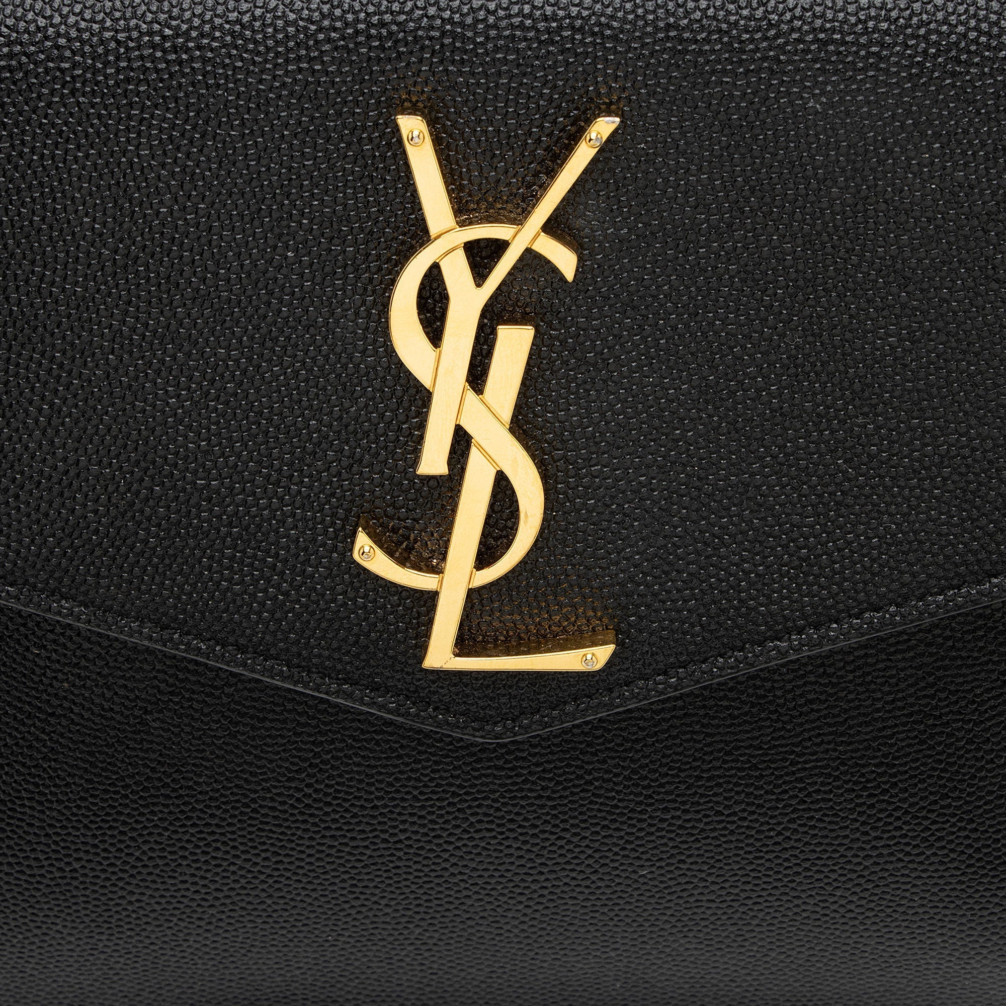 Saint Laurent Grain de Poudre Monogram Uptown Envelope Clutch