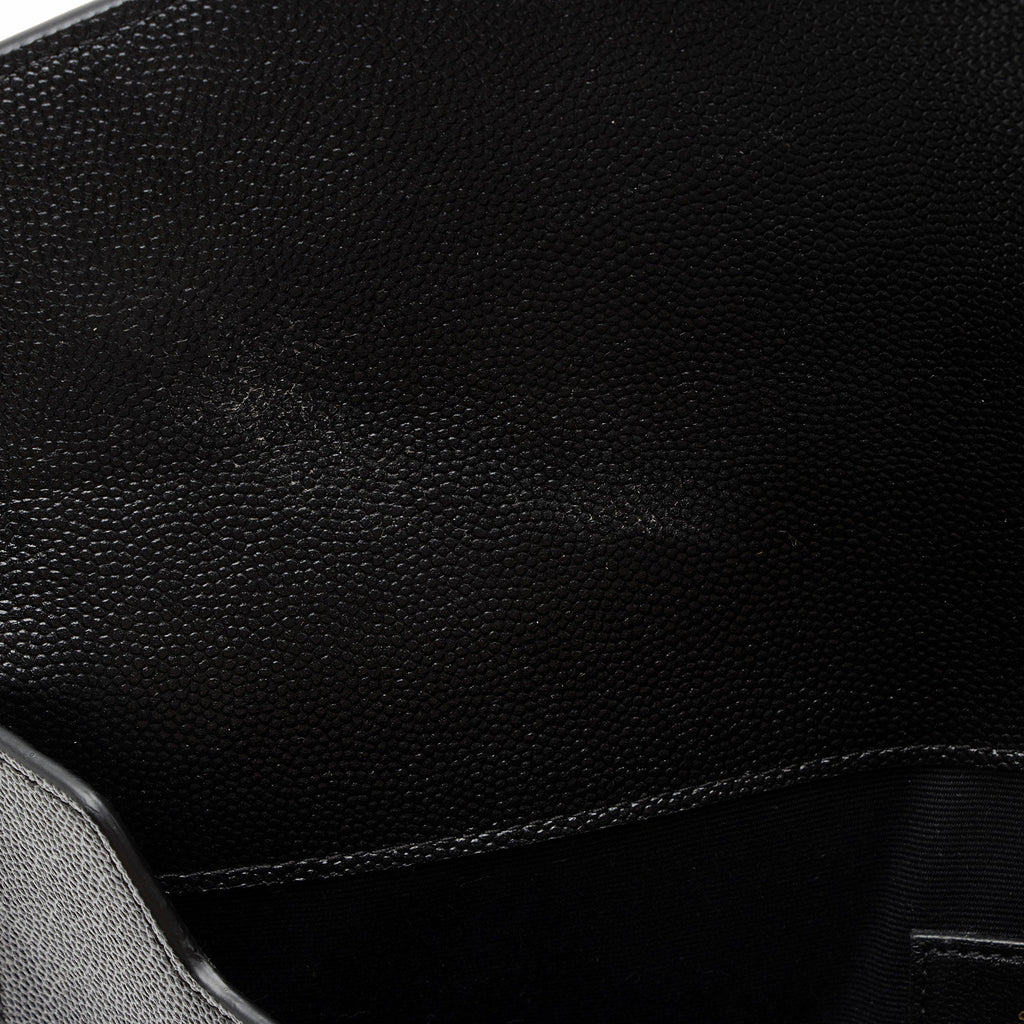 Saint Laurent Grain de Poudre Monogram Uptown Envelope Clutch