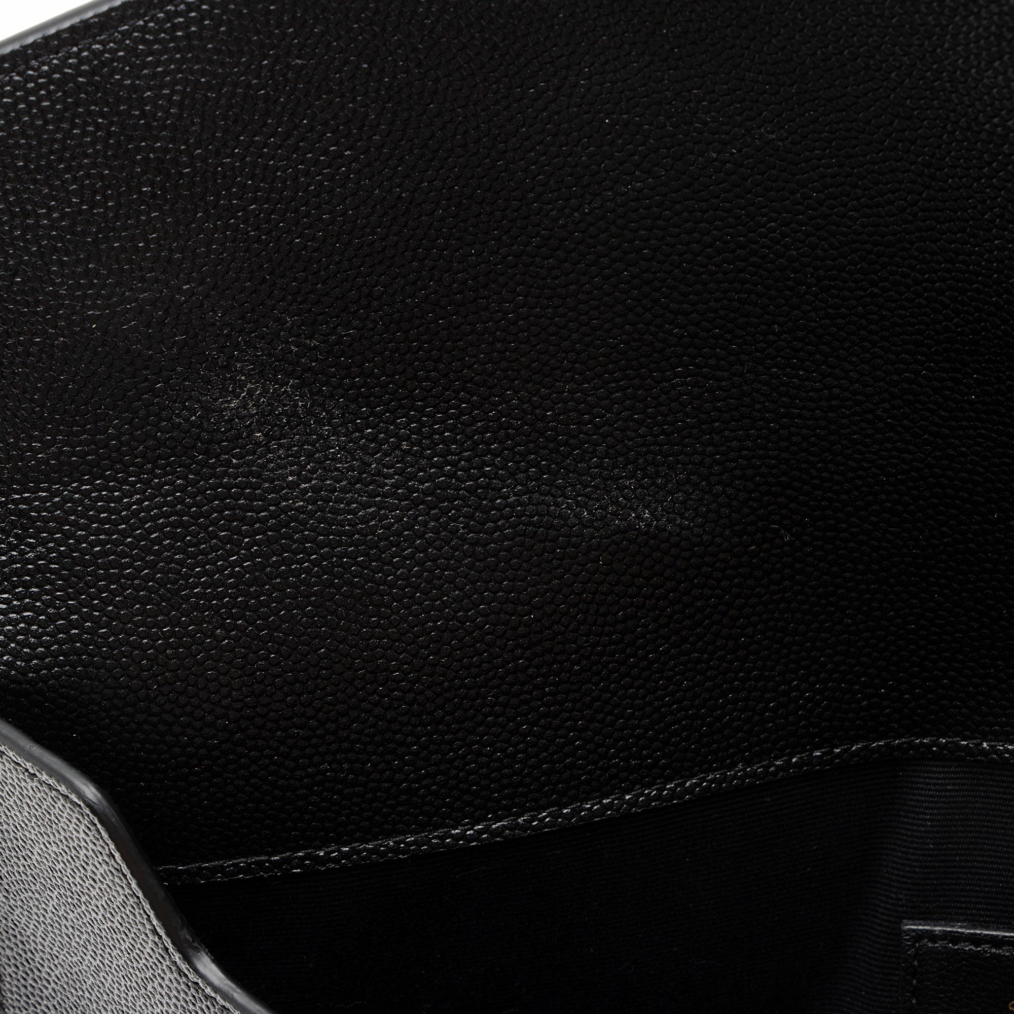 Saint Laurent Grain de Poudre Monogram Uptown Envelope Clutch