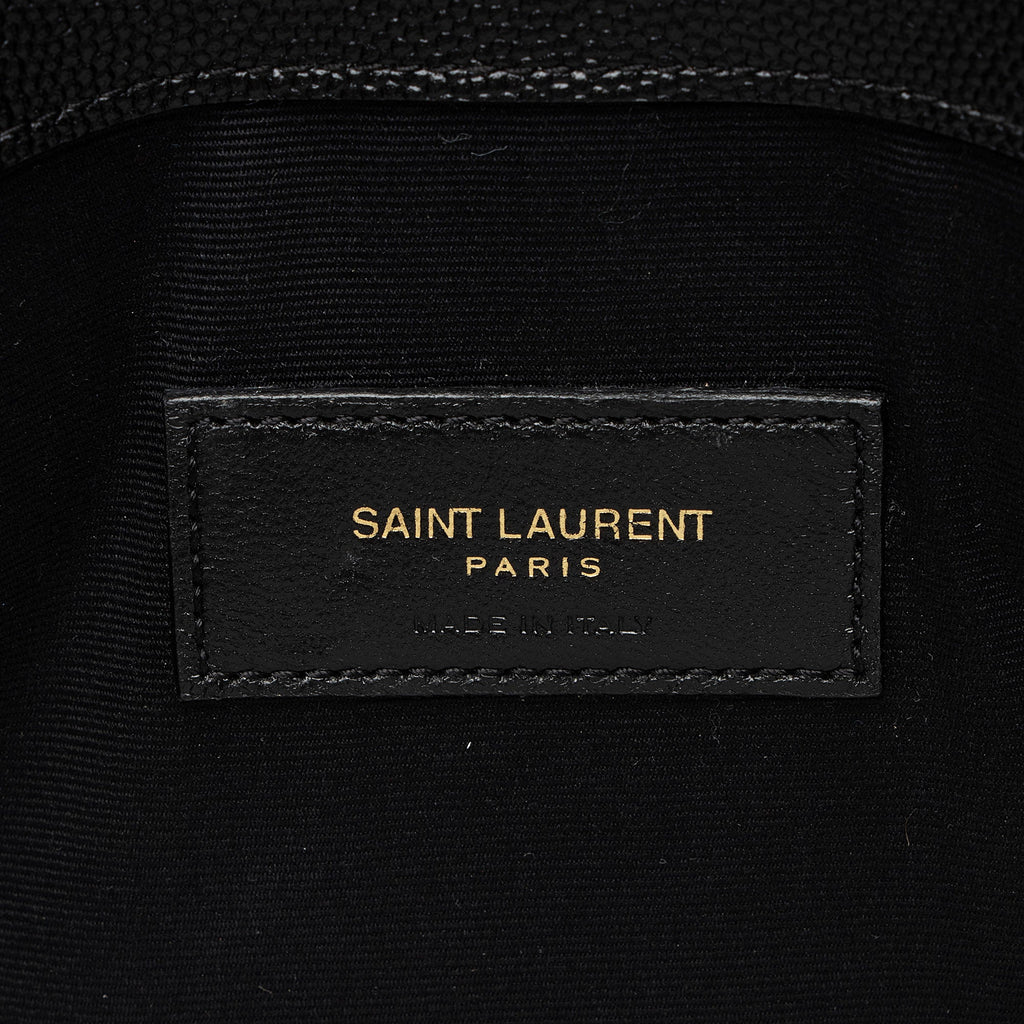 Saint Laurent Grain de Poudre Monogram Uptown Envelope Clutch