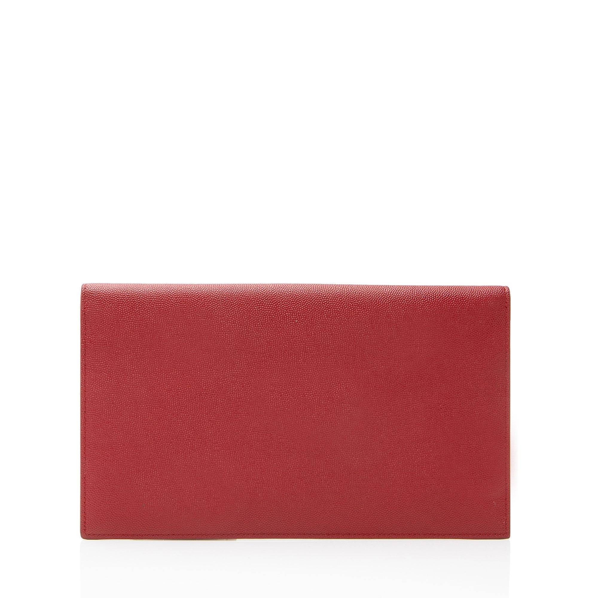 Saint Laurent Grain de Poudre Monogram Uptown Envelope Clutch